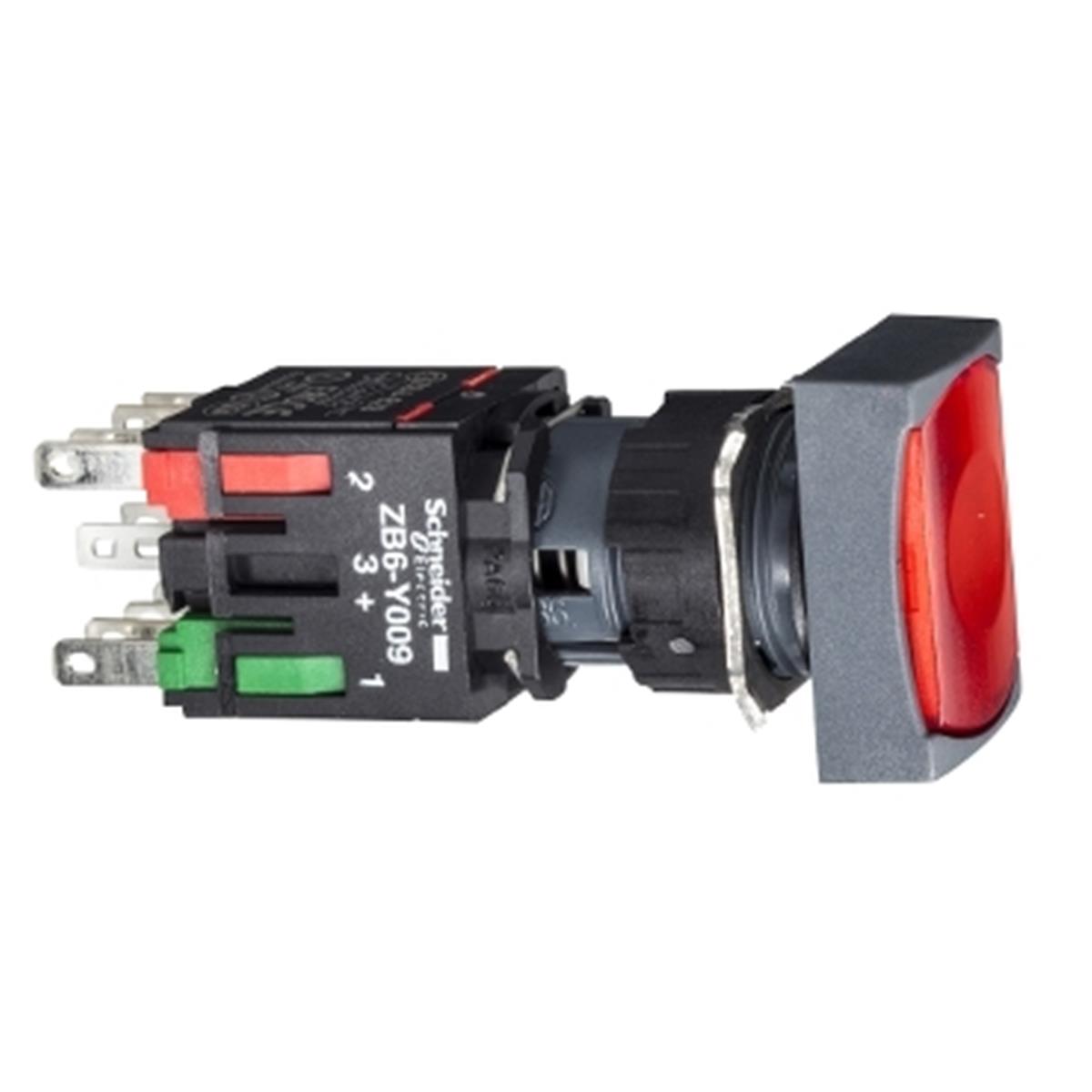 XB6DW4B2B
Kırmızı dikdörtgen ışıklı buton Ø16 yaylı dönüş 1N