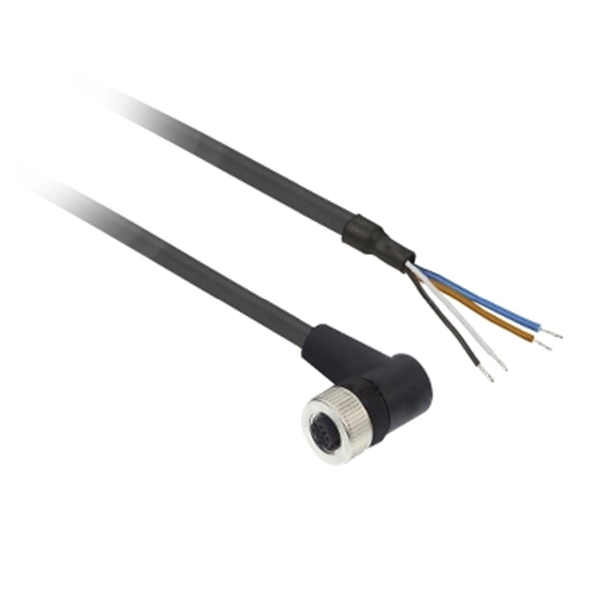 XZCP1241L2
Kablolu Konnektör Dirsekli Dişi M12 4Pim PUR 2m
