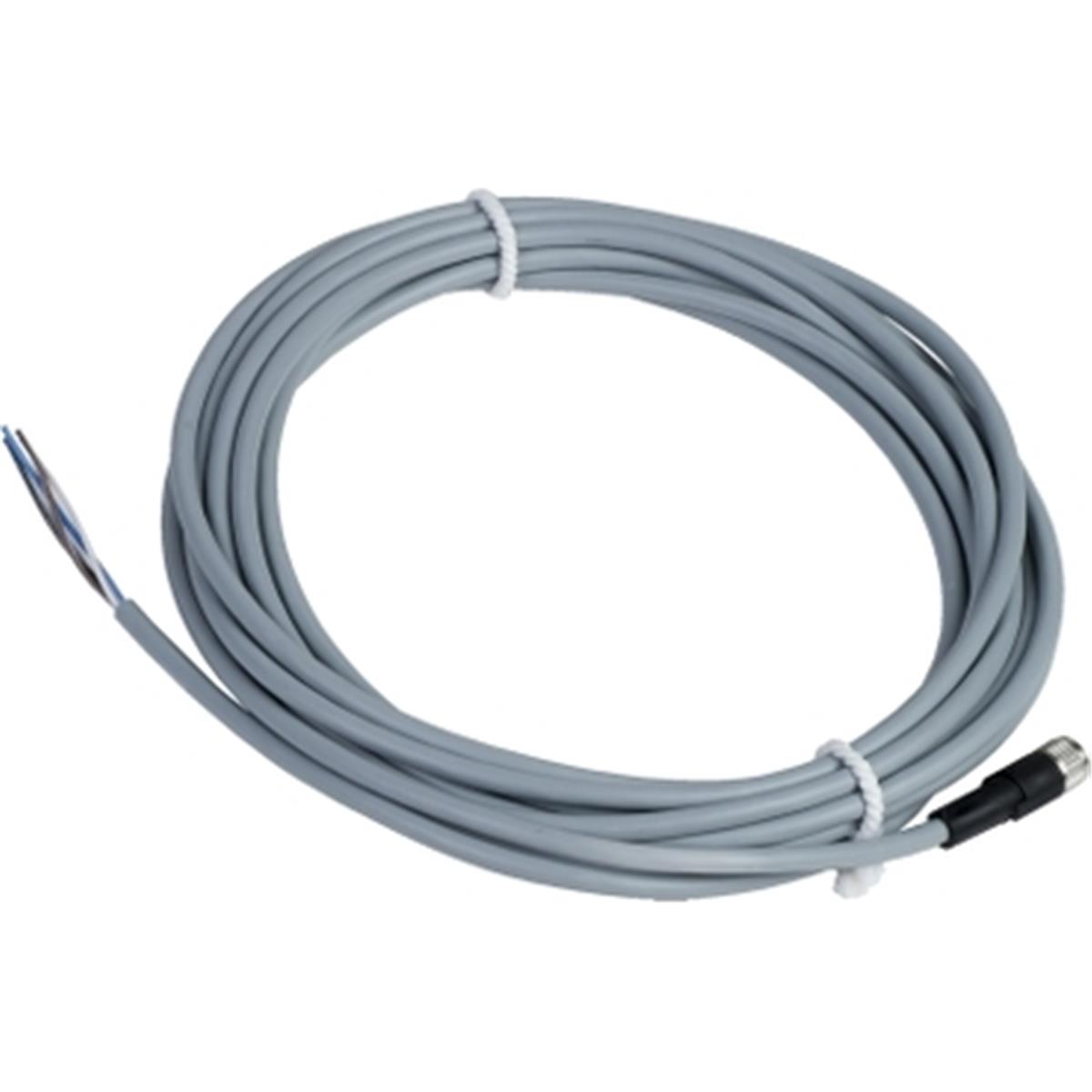 XZCPV0941L5
Kablolu Konnektör Düz Dişi M12 4Pim PVC 5m