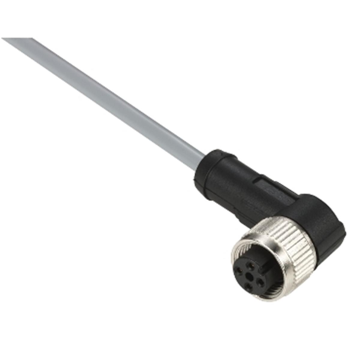XZCPV1264L2
Pre Wired Connectors Xz, Elbowed Female, M12, 5 Pi