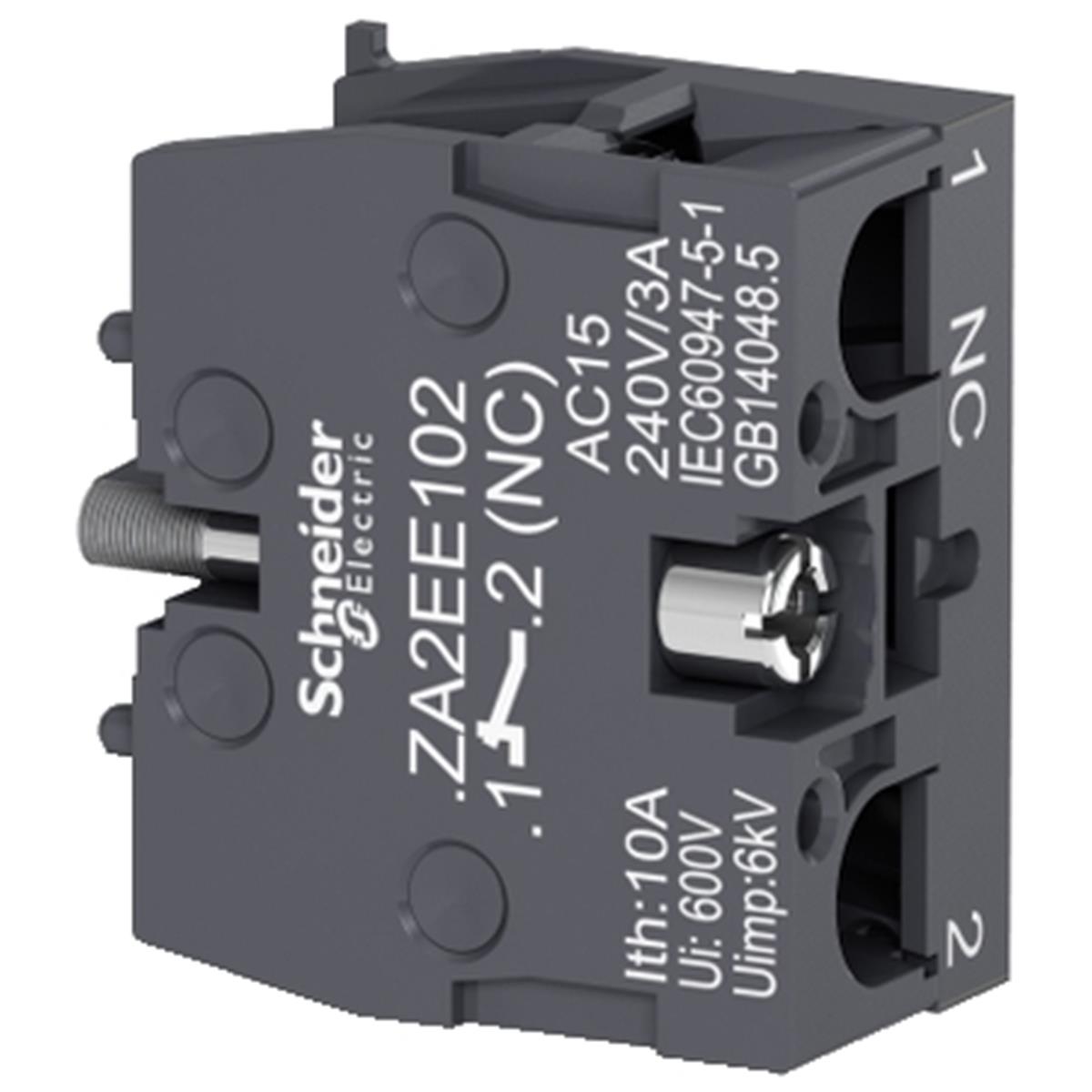 ZA2EE102
Schneider Electric ZA2EE102 Kontak blok Ø22mm buton için, 1 NK