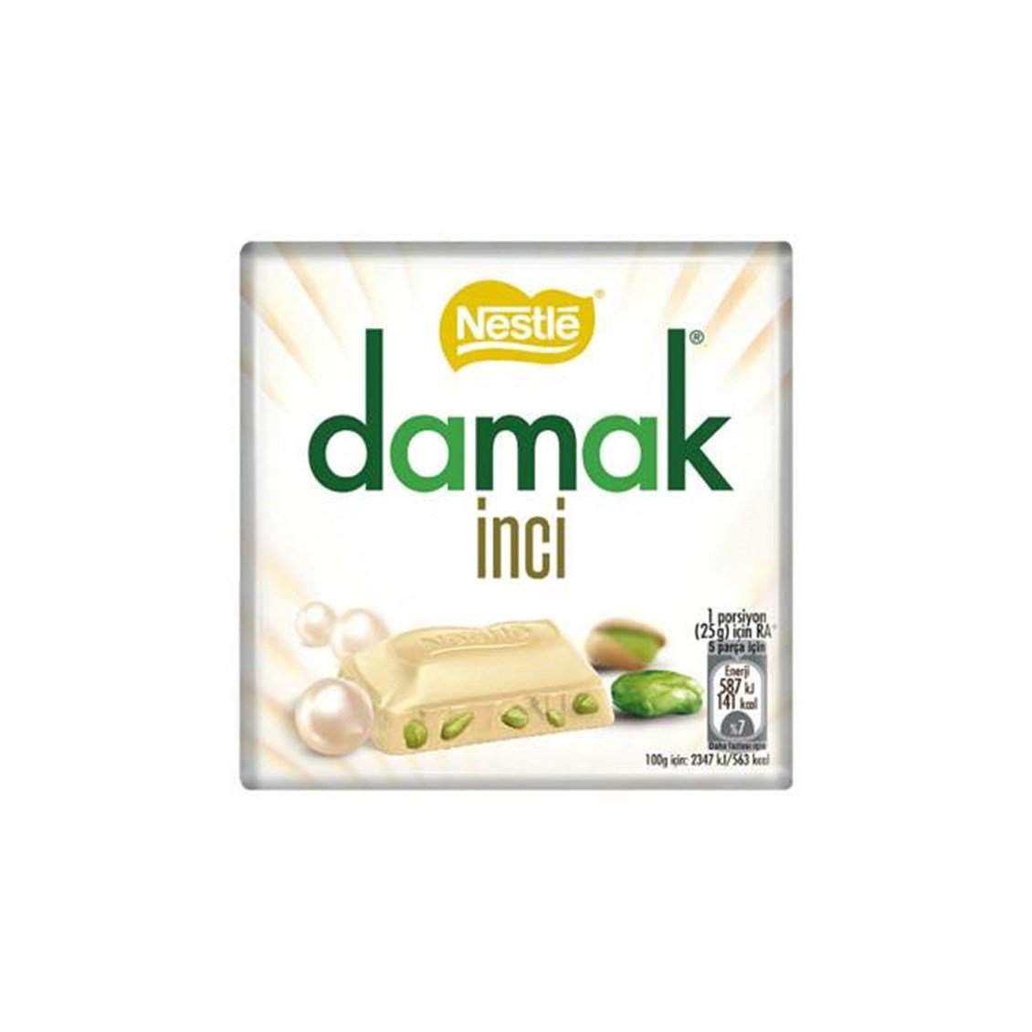 Nestle Damak İnci Antep Fıstıklı Beyaz Çikolata 60 Gr
