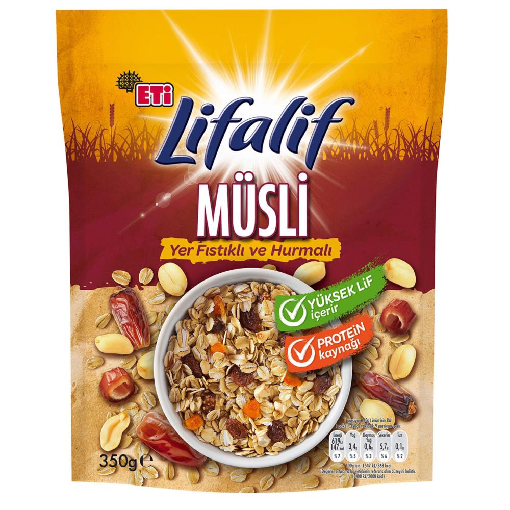 Eti Lifalif Yer Fıstıklı Ve Hurma'lıMüsli 350 gr