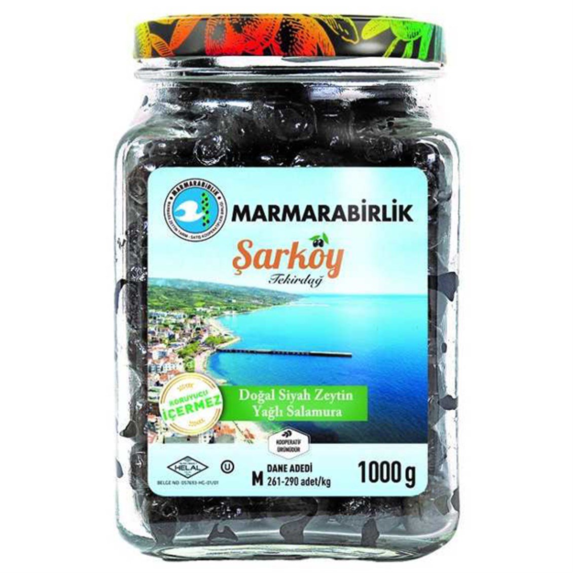 Marmara Birlik Şarkoy Zeytin 1000 Gr (261-290)