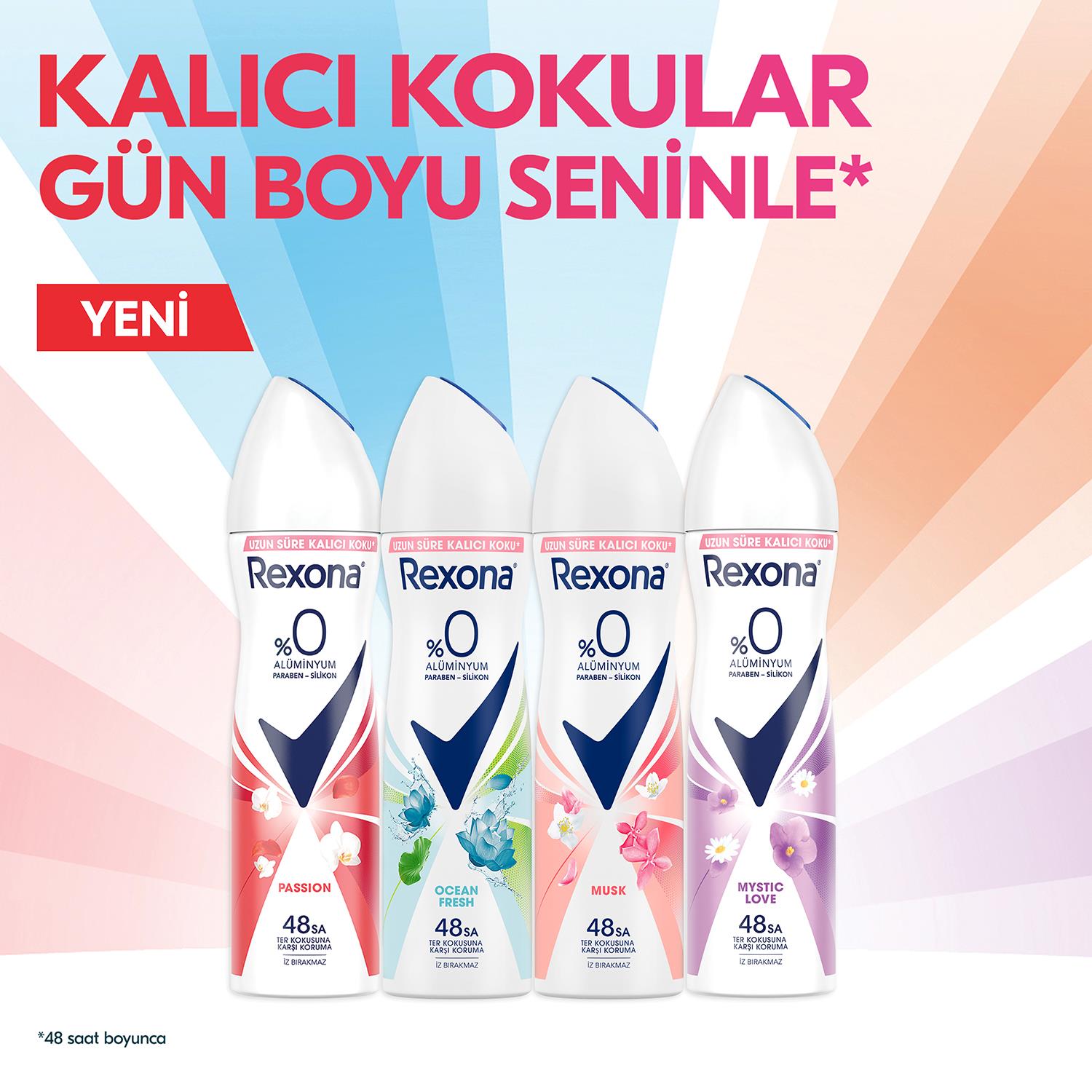 Rexona Deodorant Mystic Love %0 Alüminyum 48 Saat 150 ml