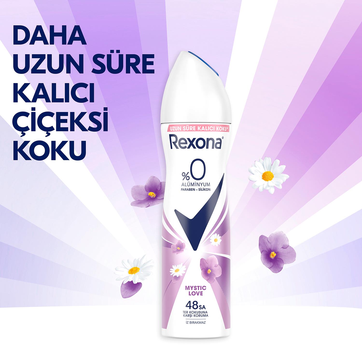 Rexona Deodorant Mystic Love %0 Alüminyum 48 Saat 150 ml