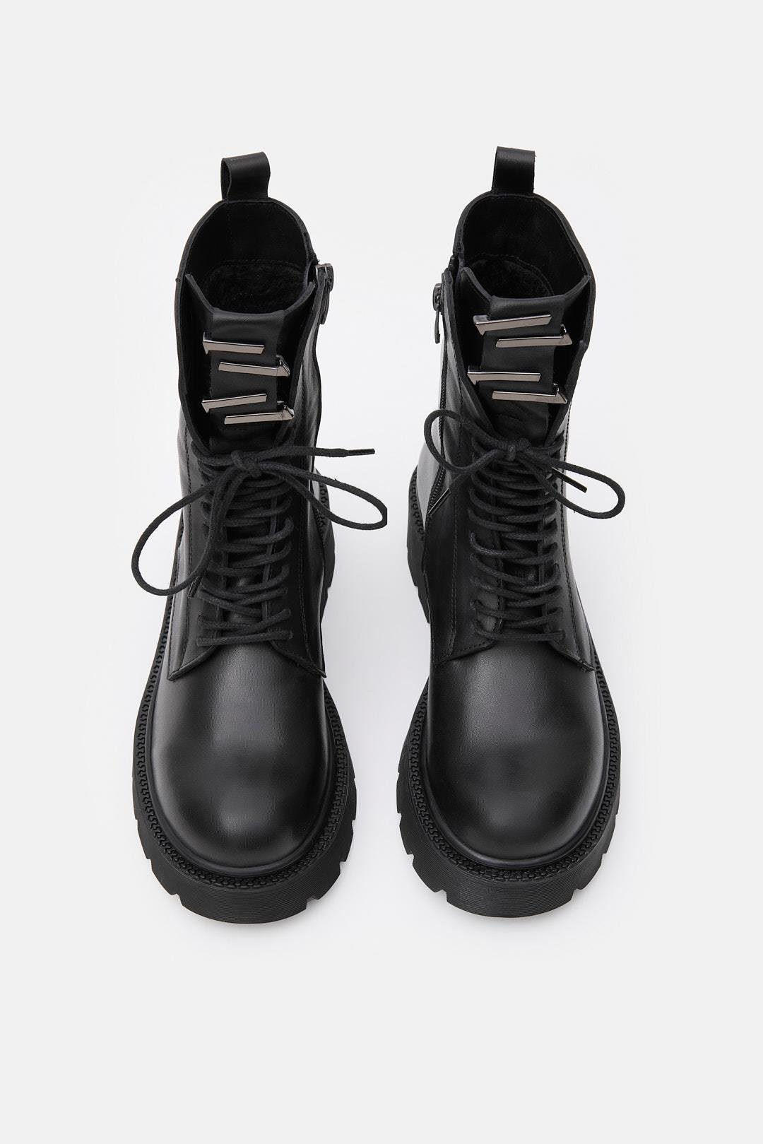 Alexandra Siyah Hakiki Deri Kadın Bot