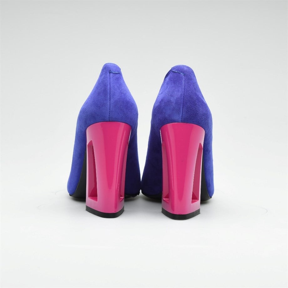 Ally Mor Süet Deri Stiletto
