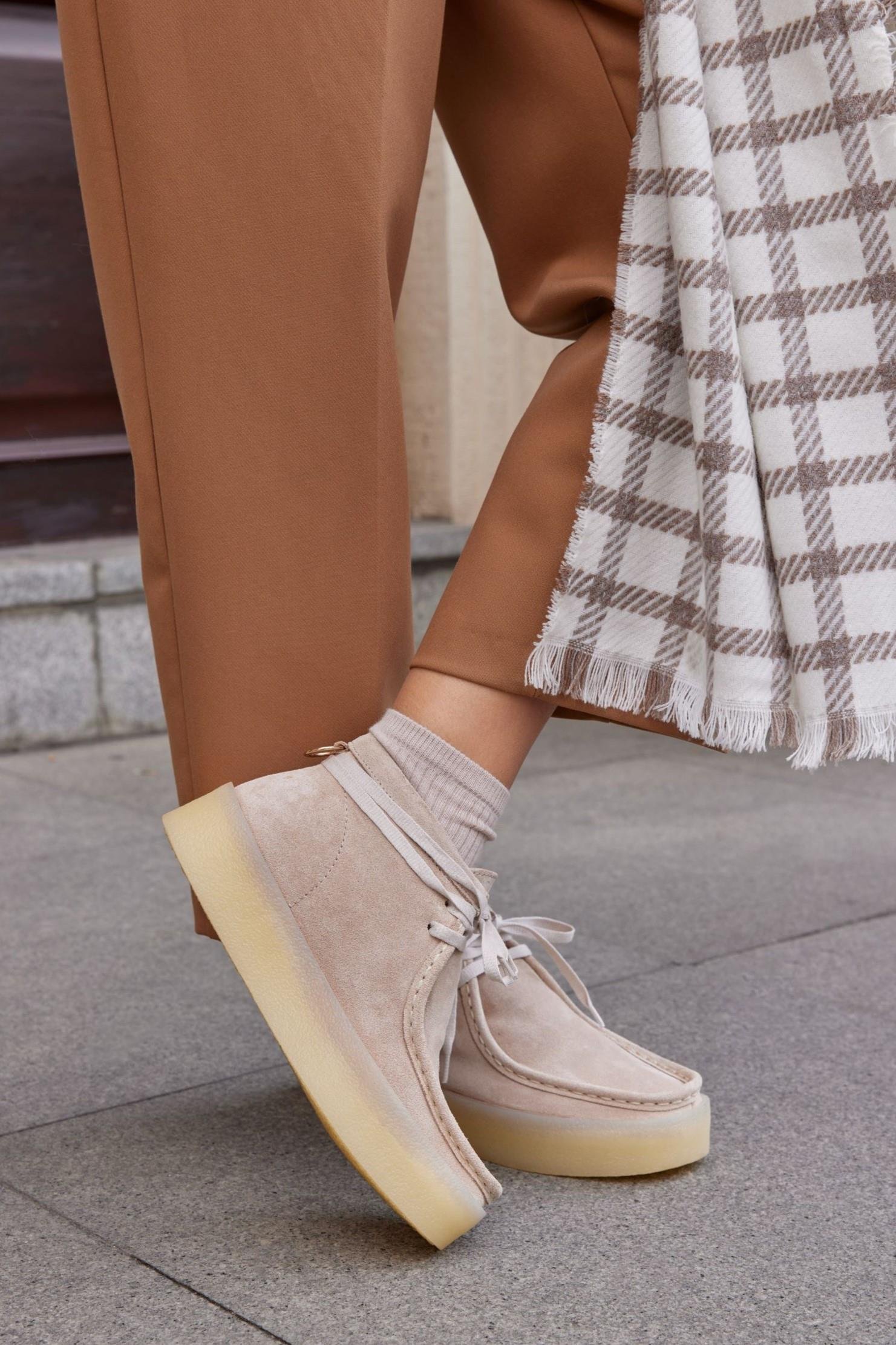 Amber Bisküvi Hakiki Süet Kadın Bağcıklı Bot