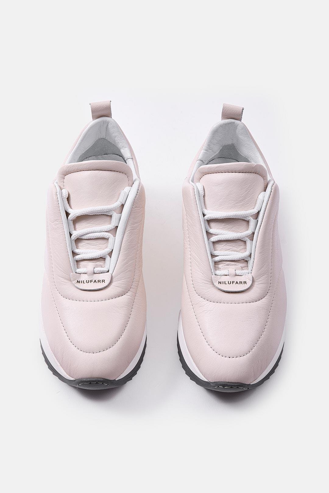 Balla Pudra Hakiki Deri Kadın Sneaker