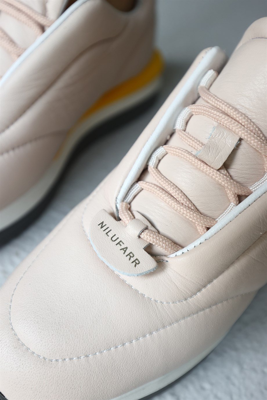Balla Pudra Hakiki Deri Kadın Sneaker