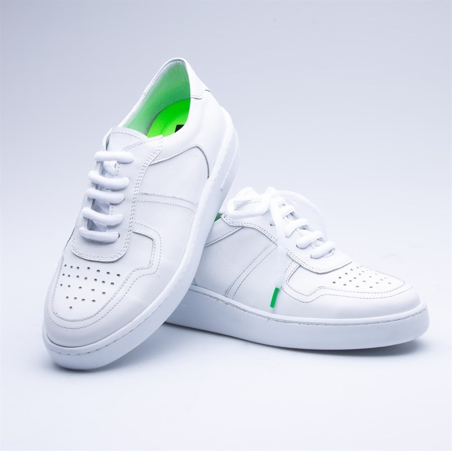 Barnes Beyaz Deri Kadın Sneaker