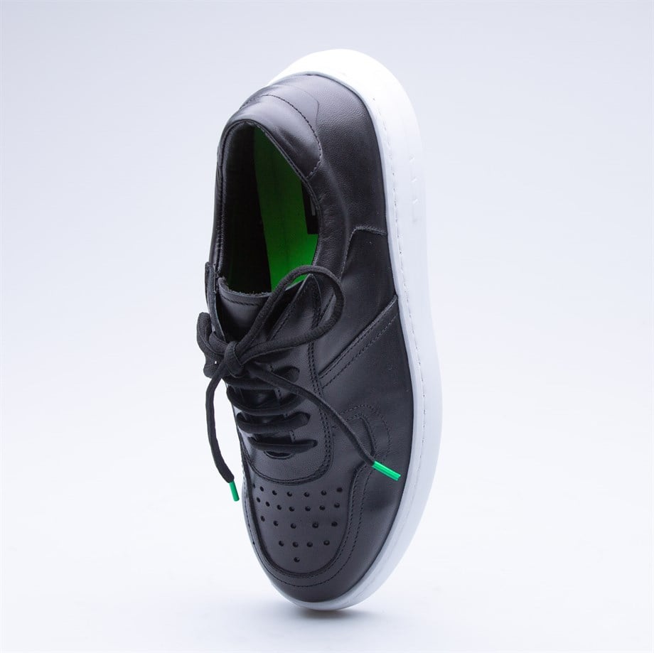 Barnes Siyah Deri Kadın Sneaker