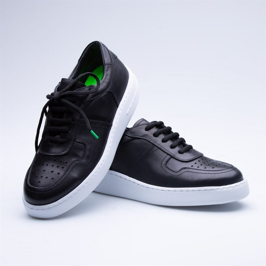 Barnes Siyah Deri Kadın Sneaker