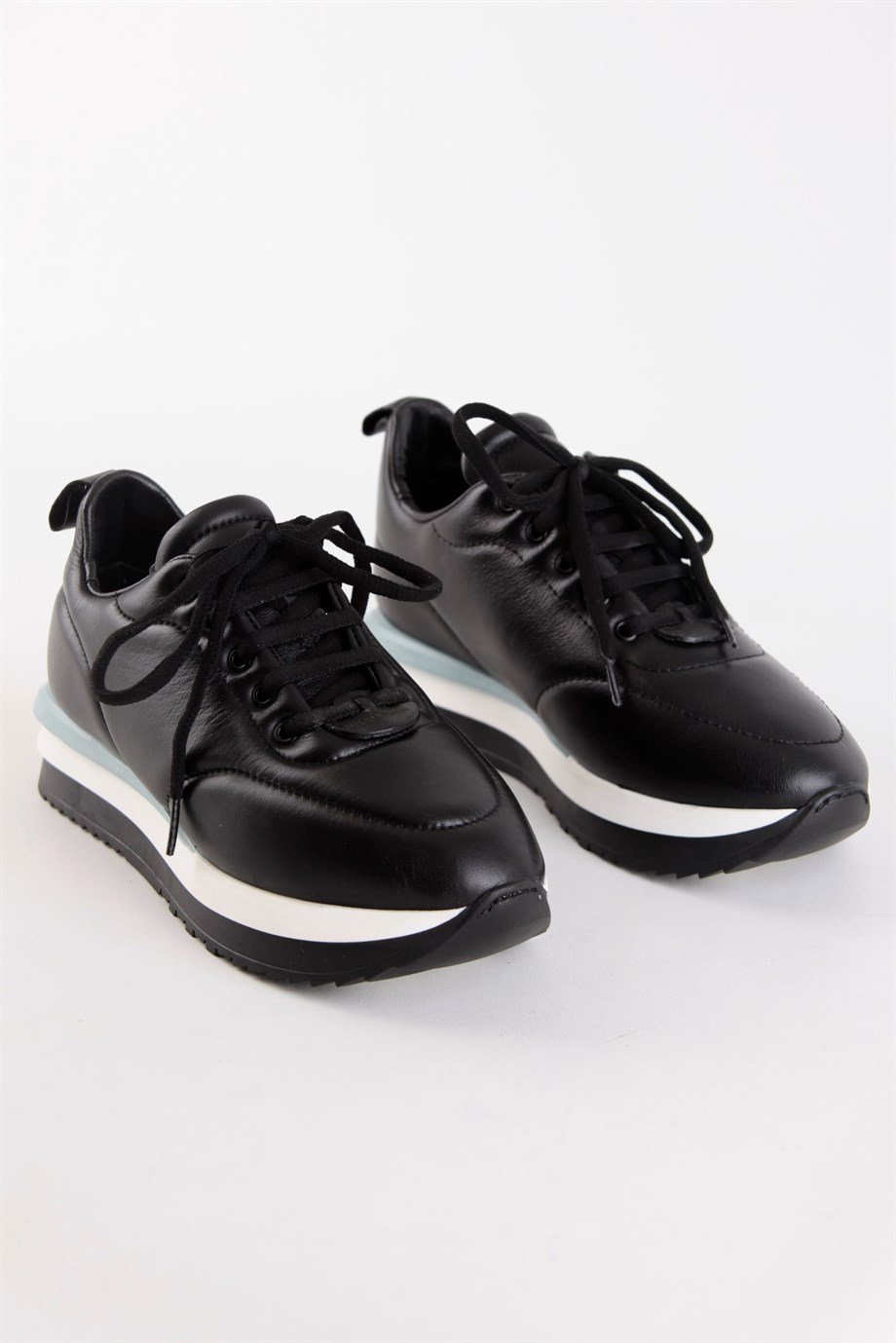 Belenis Siyah Hakiki Deri Kadın Sneaker