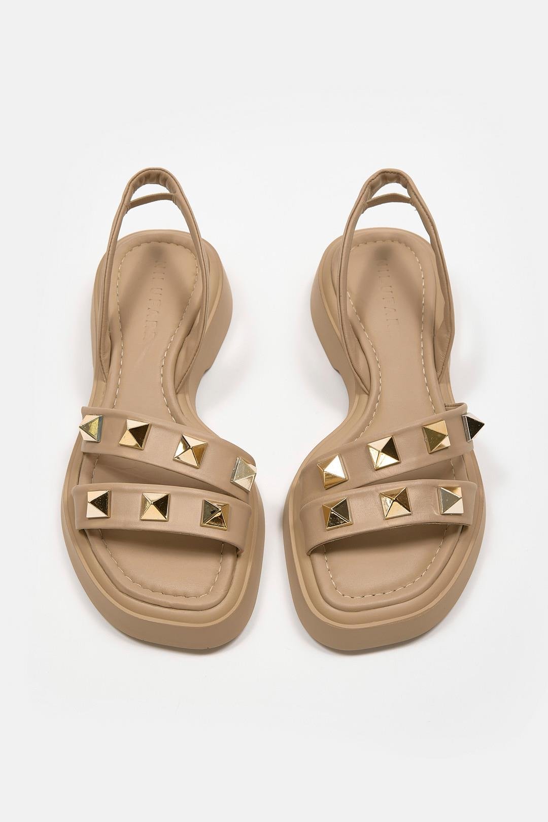 Bella Nude Hakiki Deri Kadın Sandalet