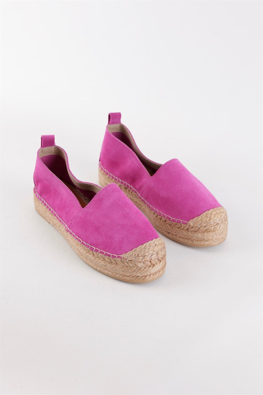 Best Pembe Süet Kadın Espadril Ayakkabı
