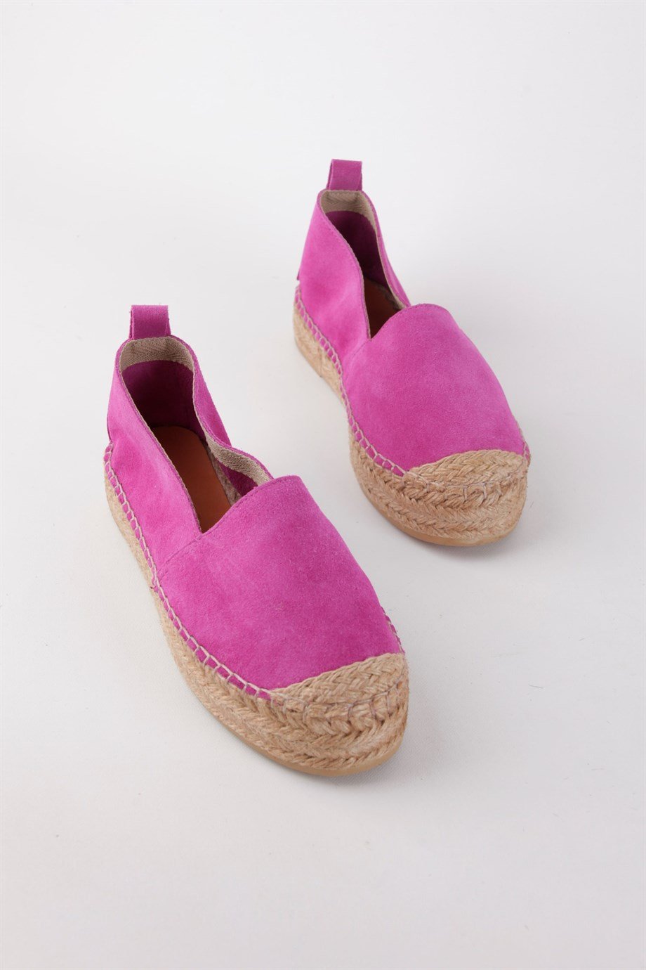 Best Pembe Süet Kadın Espadril Ayakkabı