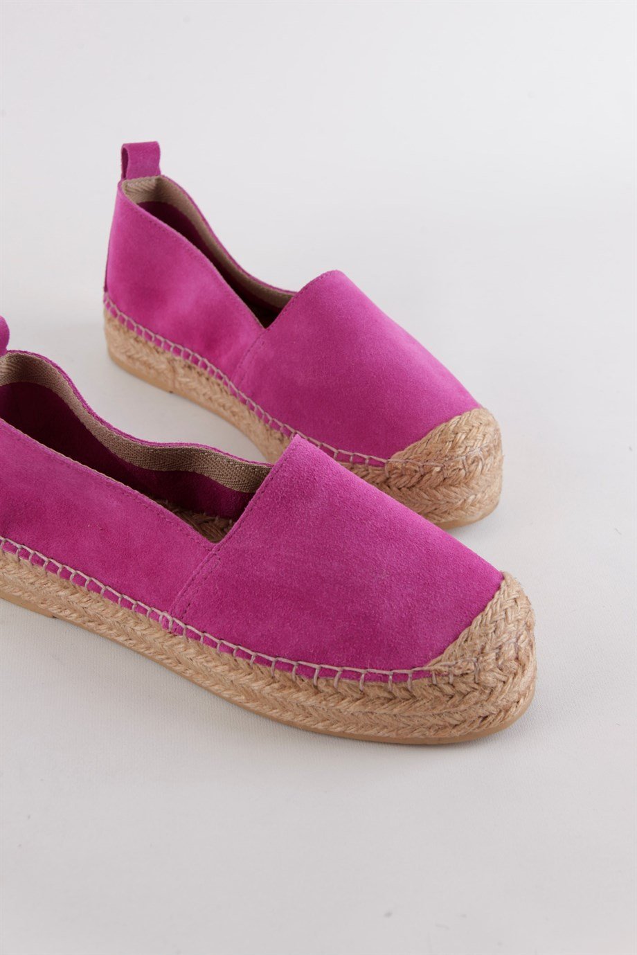 Best Pembe Süet Kadın Espadril Ayakkabı