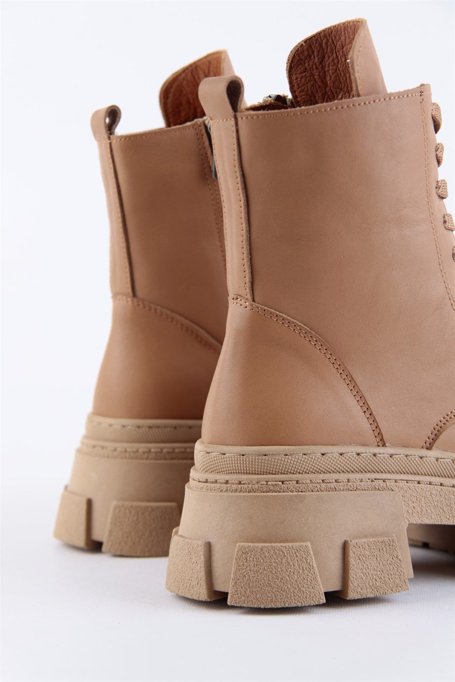 Brella Taba Hakiki Deri Kalın Tabanlı Kadın Bot