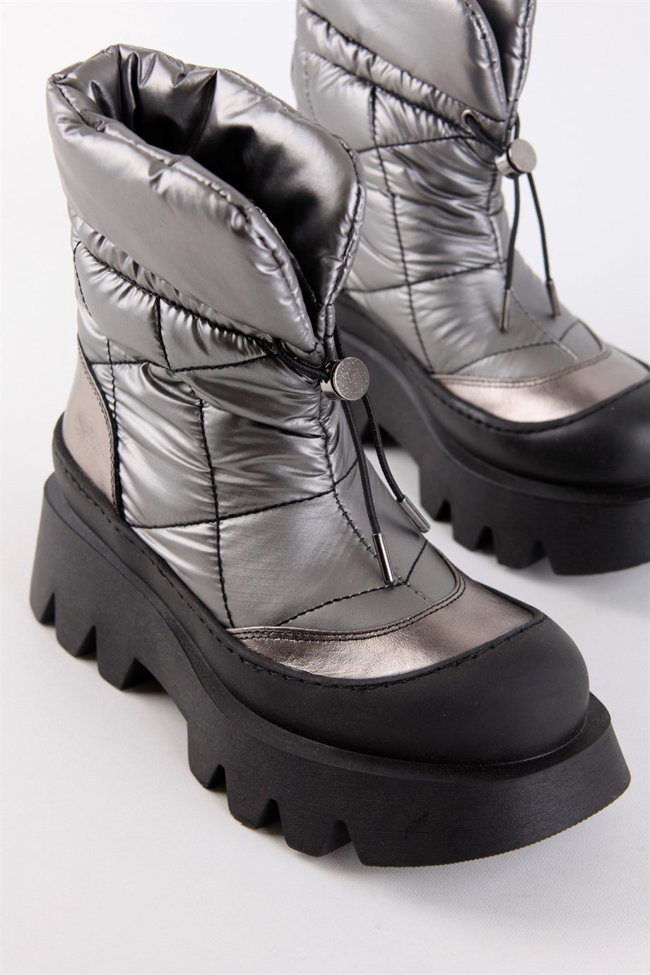 Bruno Silver Deri Kalın Tabanlı Kar Botu