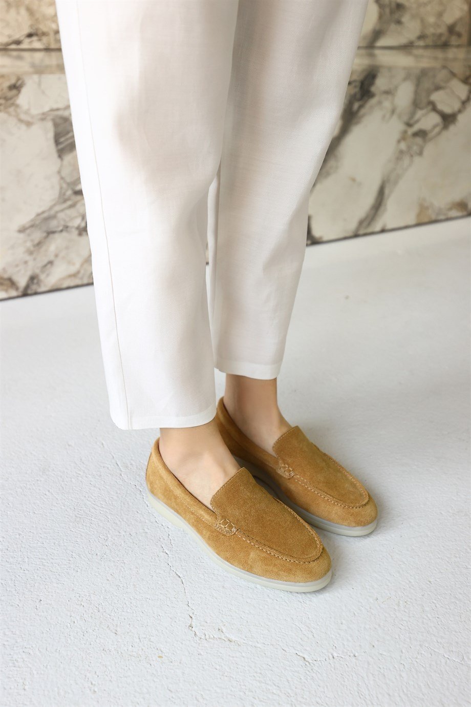  Camelia Camel Genuine Suede Women's Casual Shoes