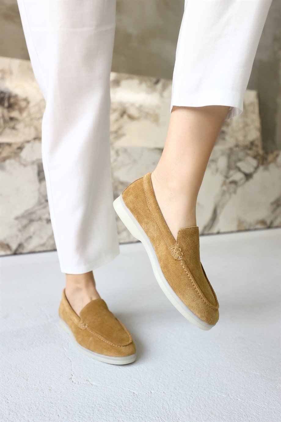  Camelia Camel Genuine Suede Women's Casual Shoes