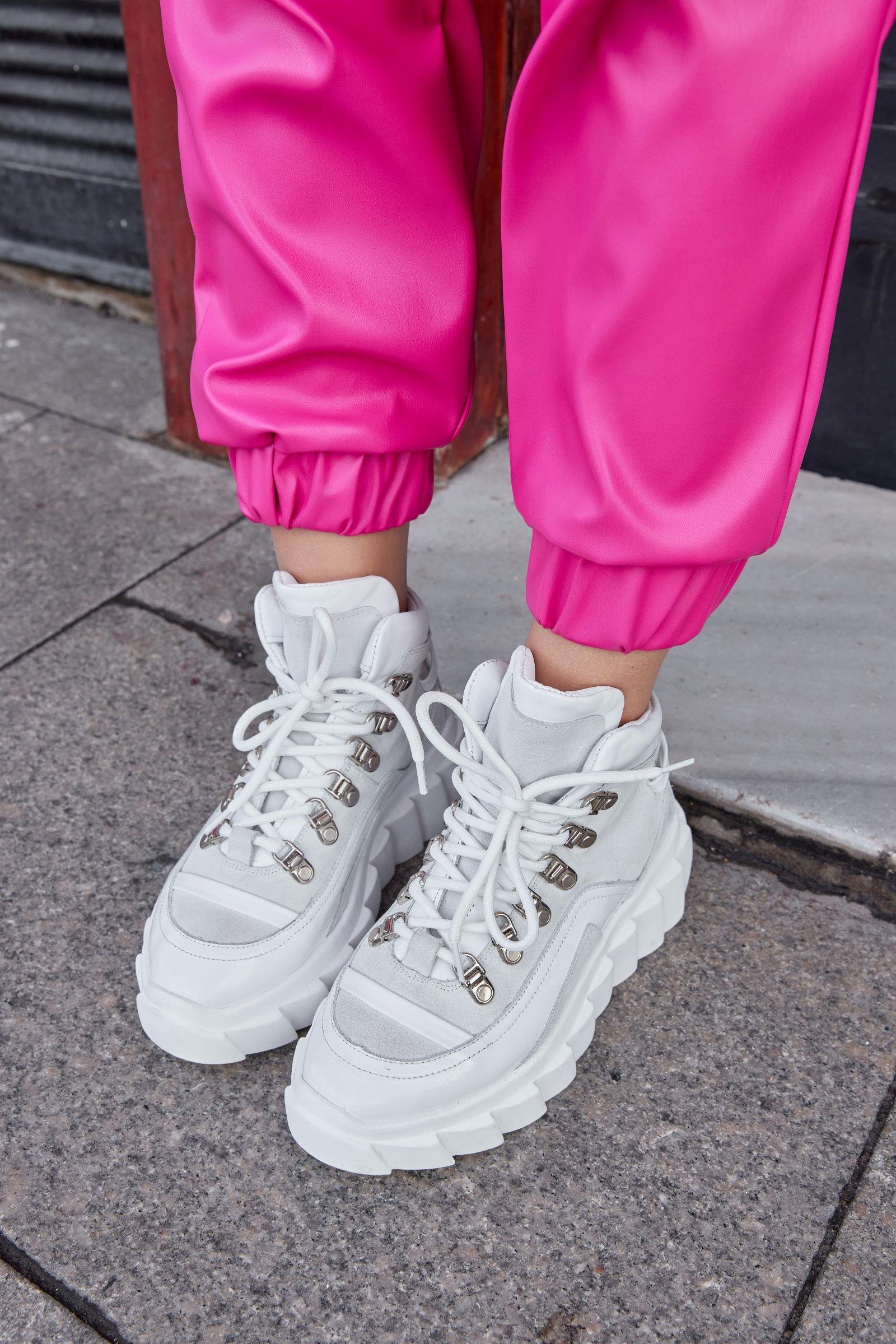Candy Beyaz Hakiki Deri Kadın Sneaker Bot
