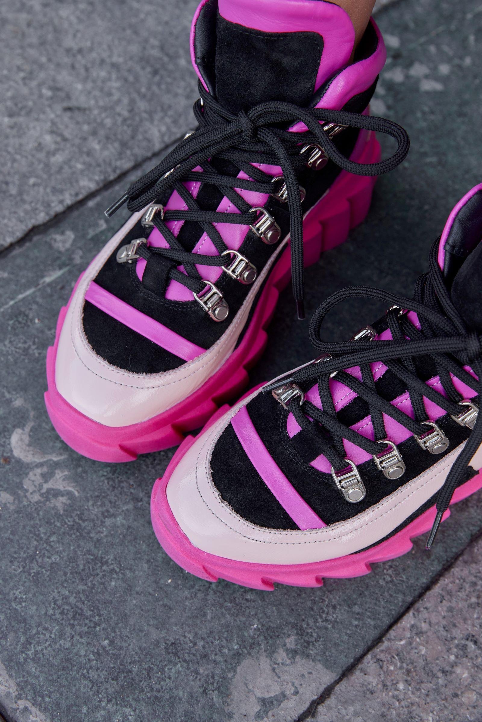 Candy Pembe Hakiki Deri Kadın Sneaker Bot