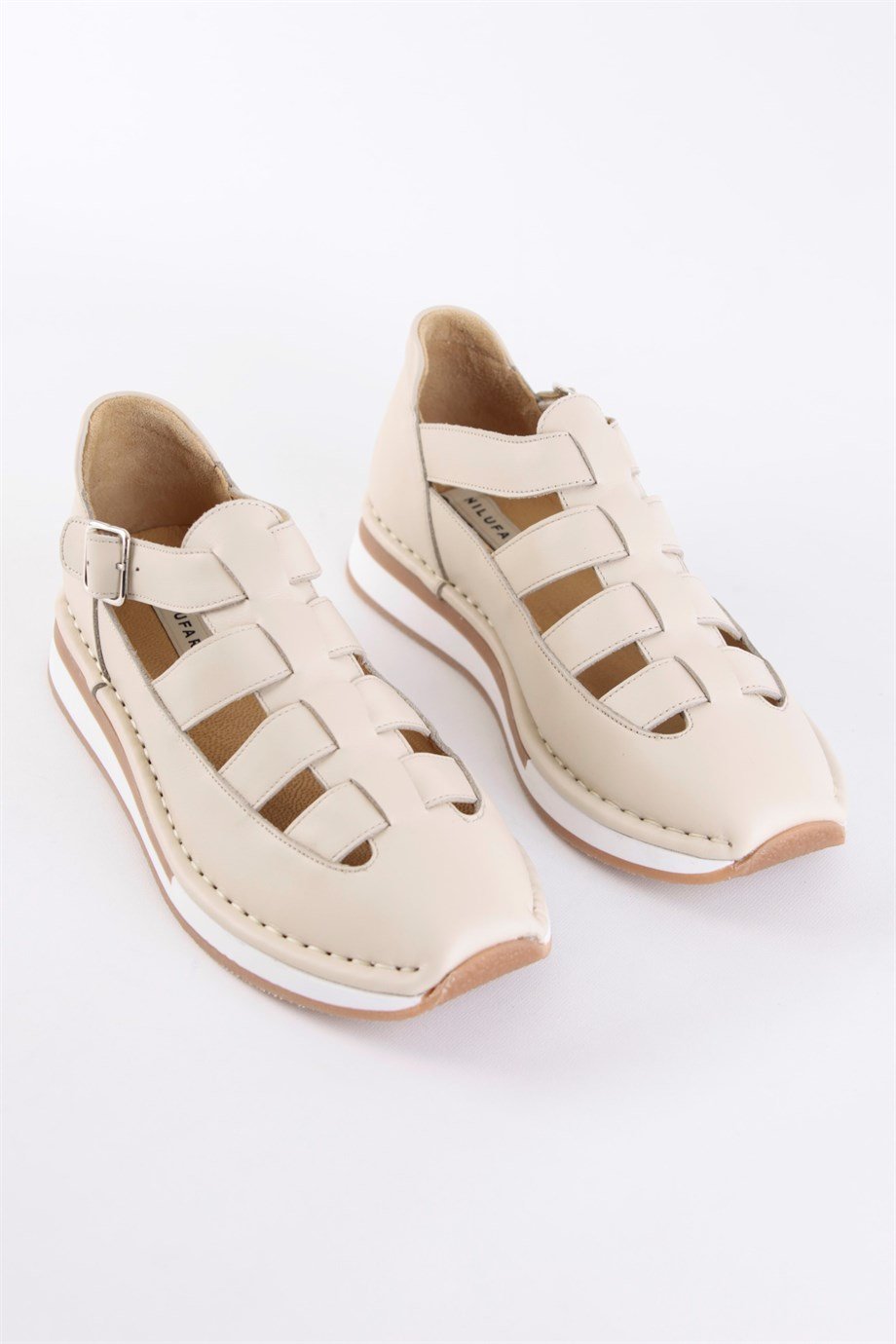 Clara Bej Hakiki Deri Kadın Sneaker