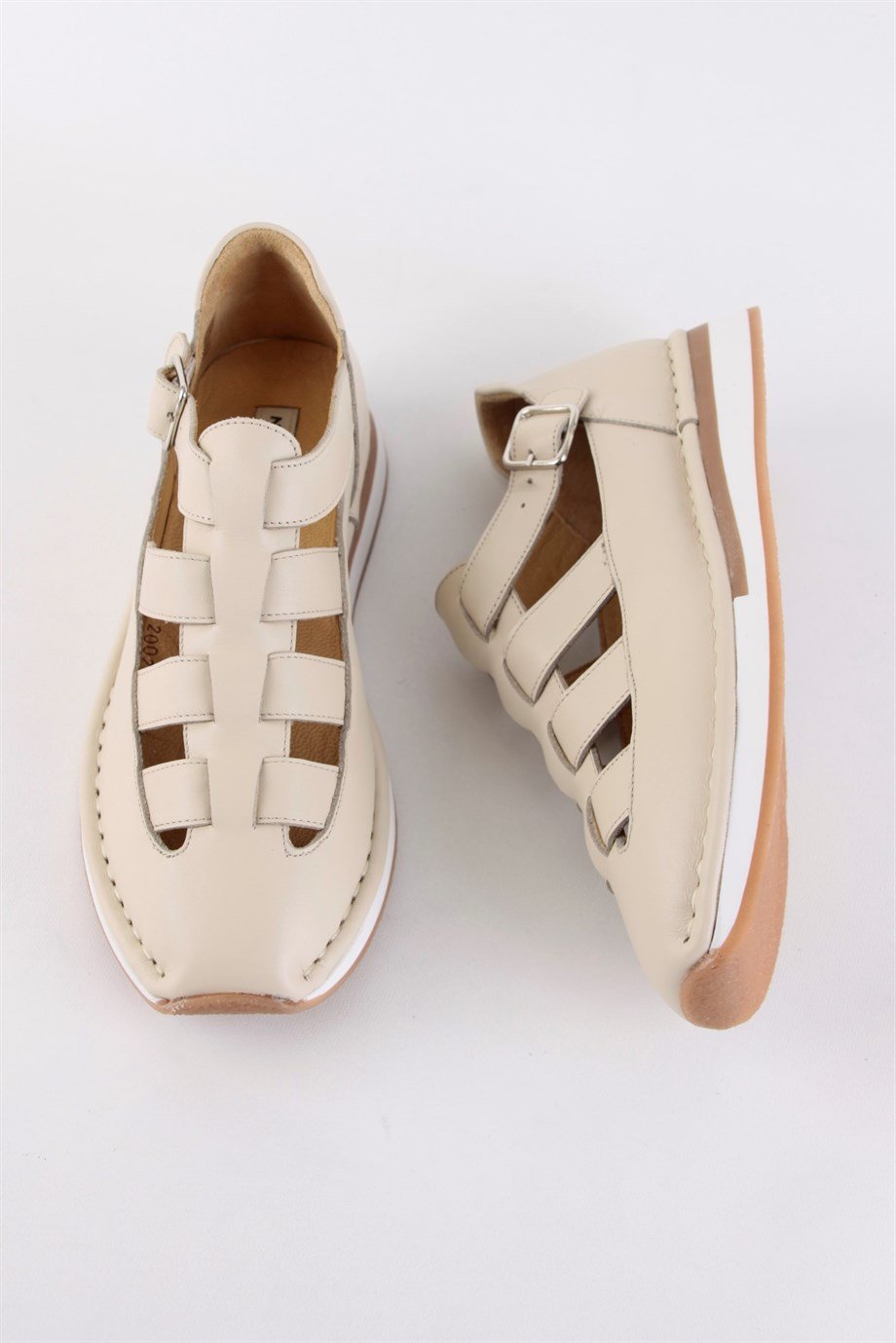 Clara Bej Hakiki Deri Kadın Sneaker