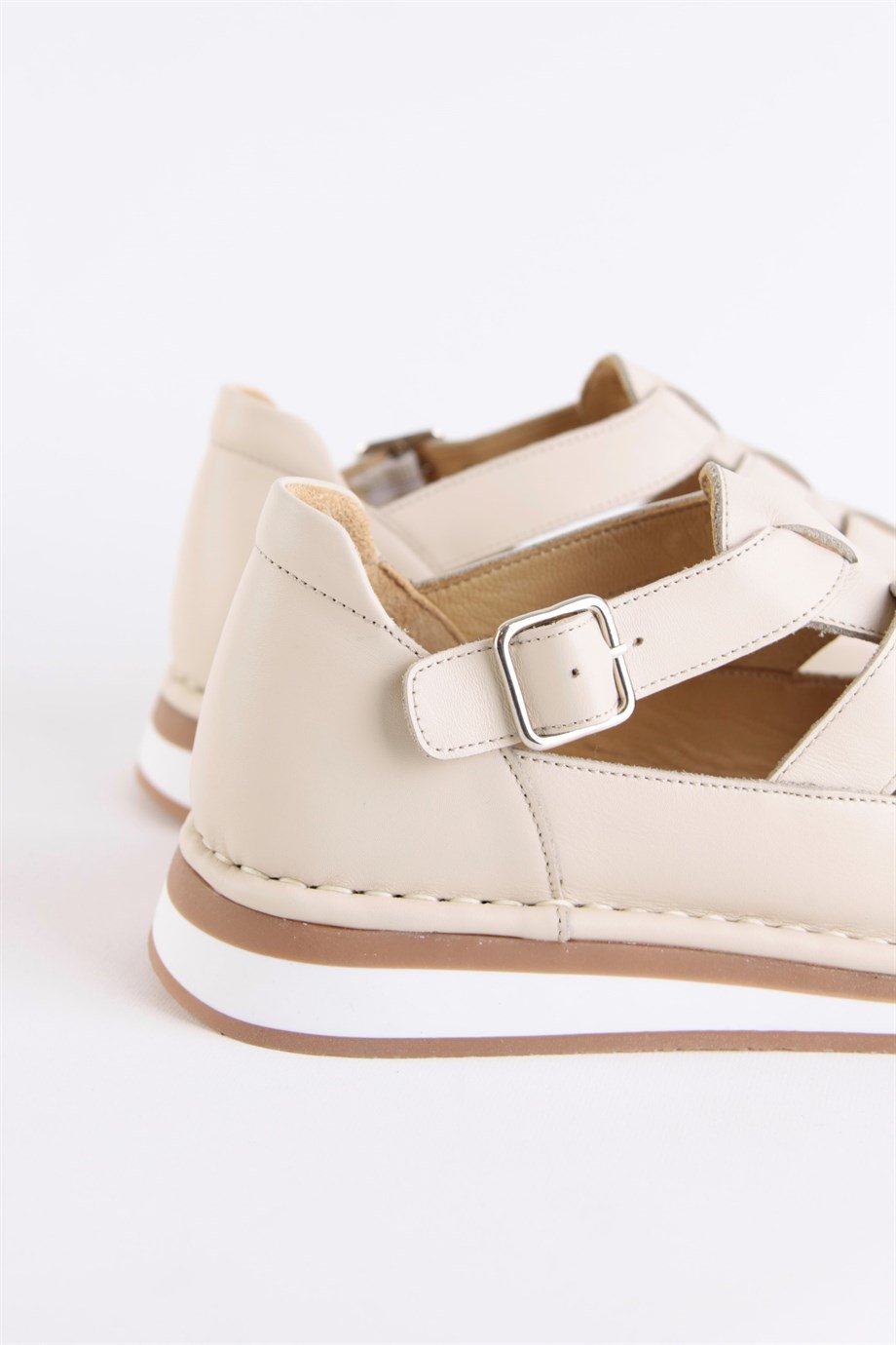Clara Bej Hakiki Deri Kadın Sneaker