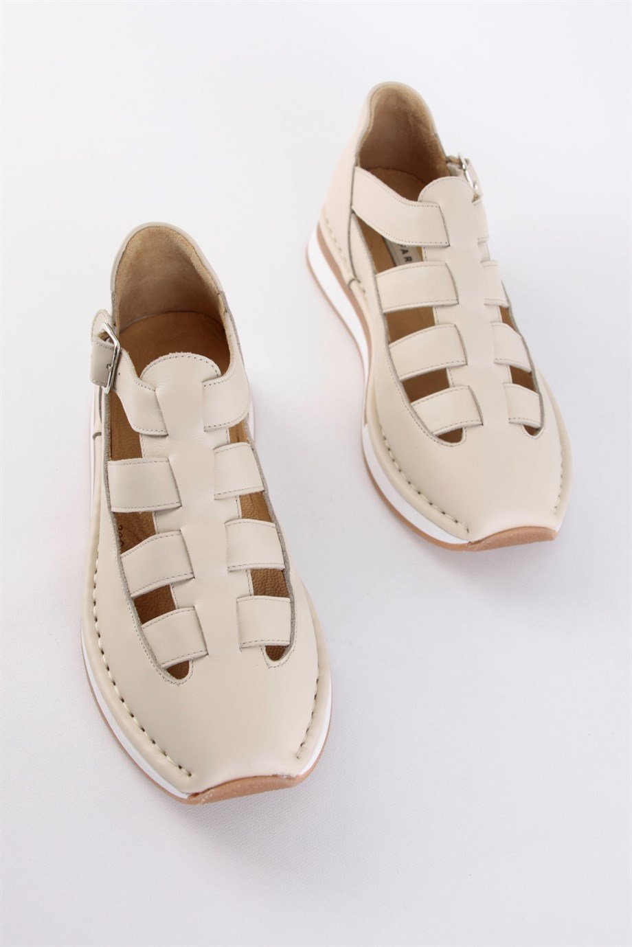 Clara Bej Hakiki Deri Kadın Sneaker