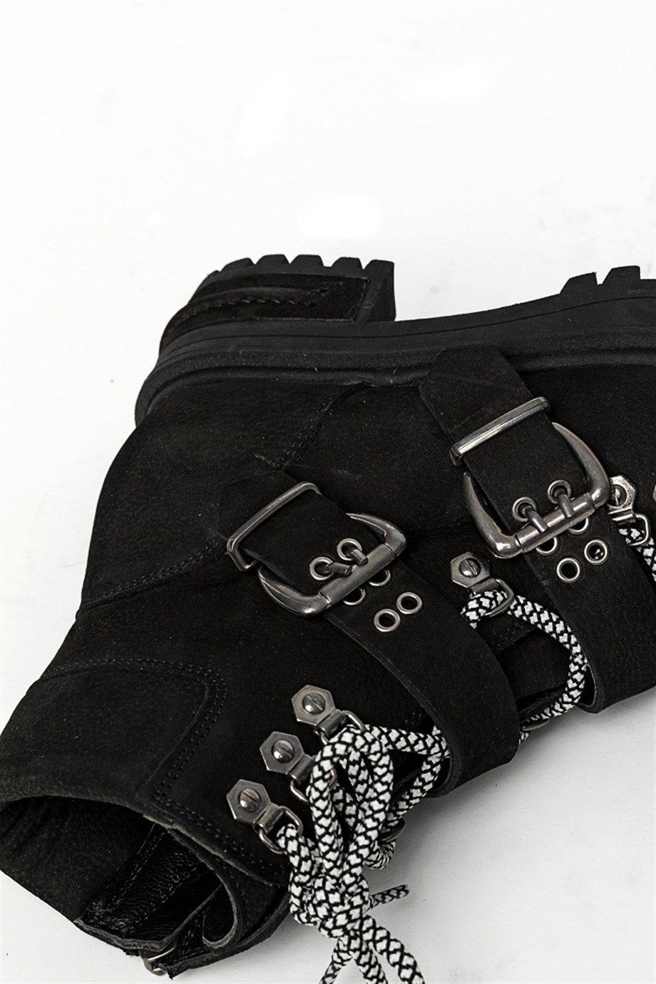 Coal Siyah Biker Kadın Bot