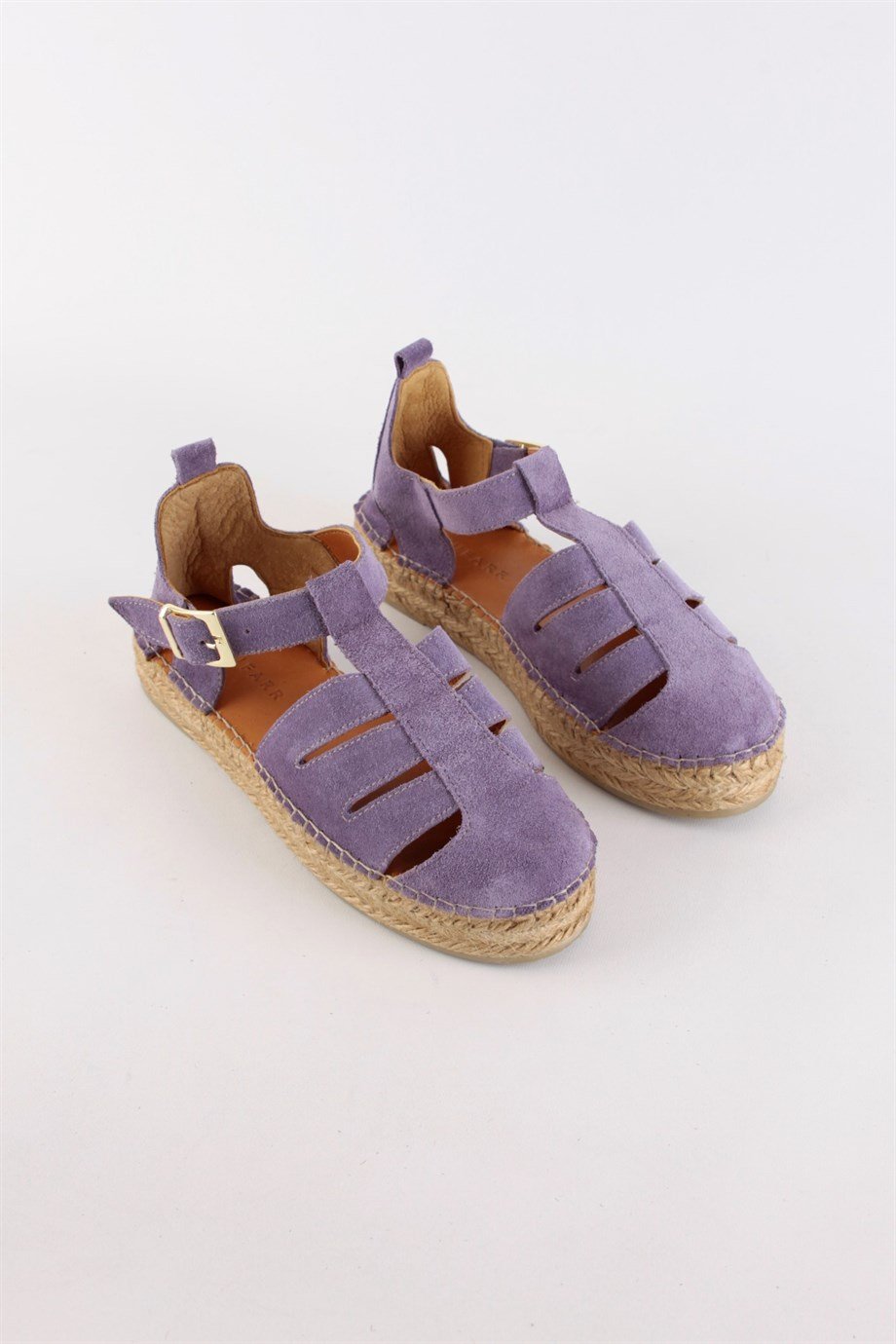 Daisy Lila Süet Hakiki Deri Kadın Espadril Sandalet