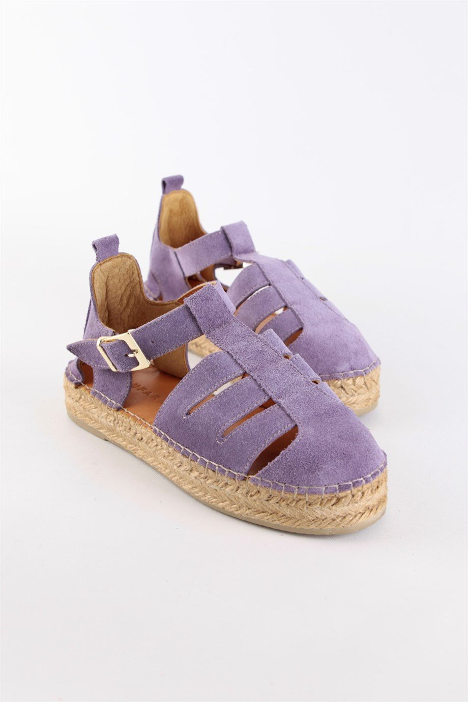 Daisy Lila Süet Hakiki Deri Kadın Espadril Sandalet