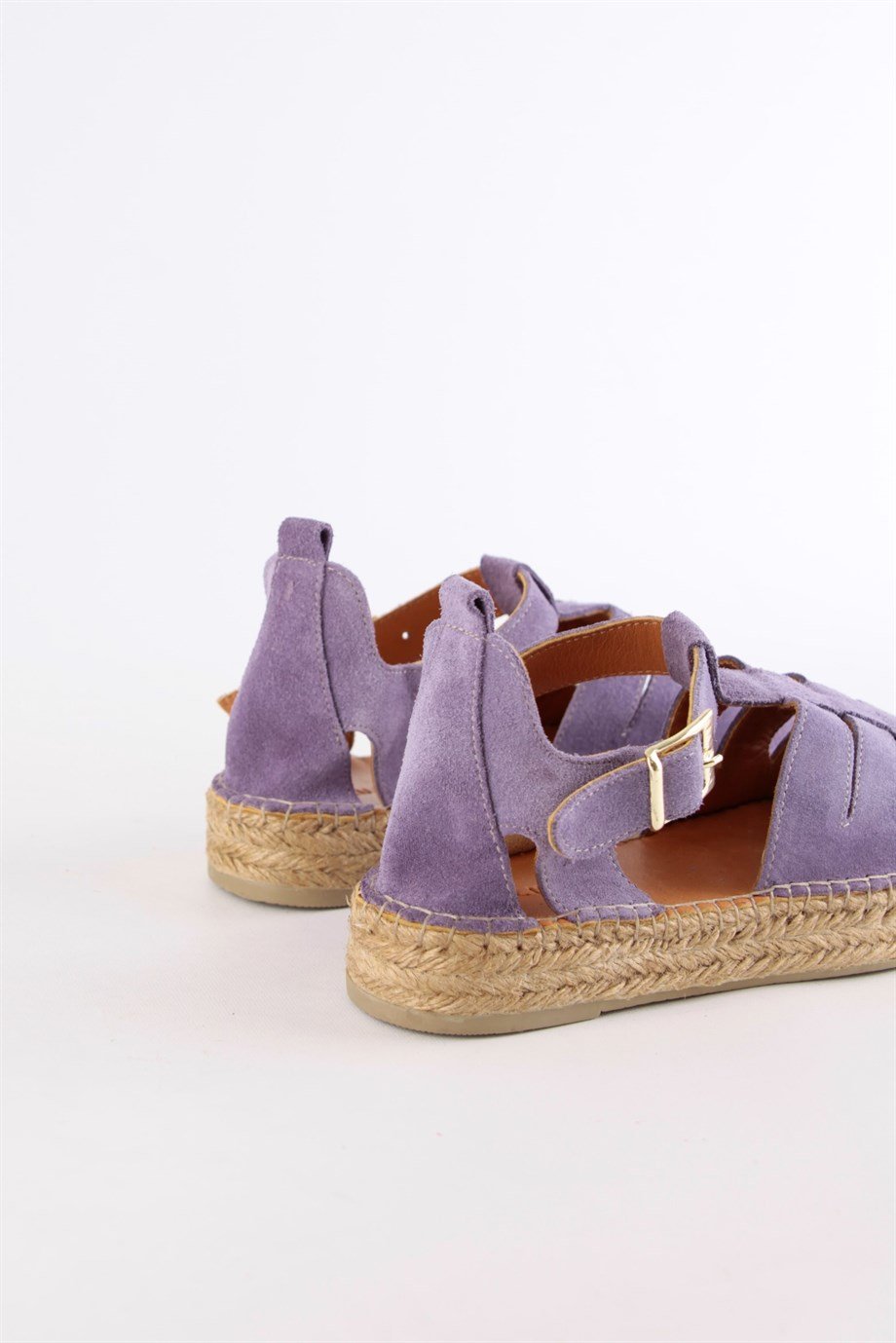 Daisy Lila Süet Hakiki Deri Kadın Espadril Sandalet