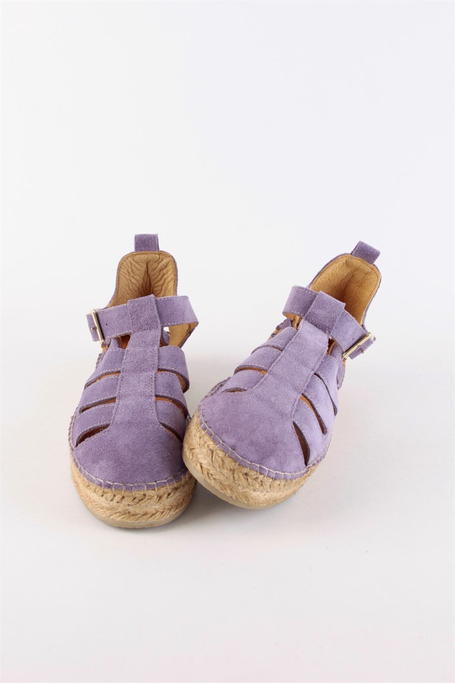 Daisy Lila Süet Hakiki Deri Kadın Espadril Sandalet