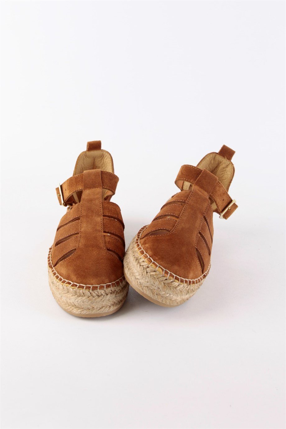 Daisy Taba Süet Hakiki Deri Kadın Espadril Sandalet