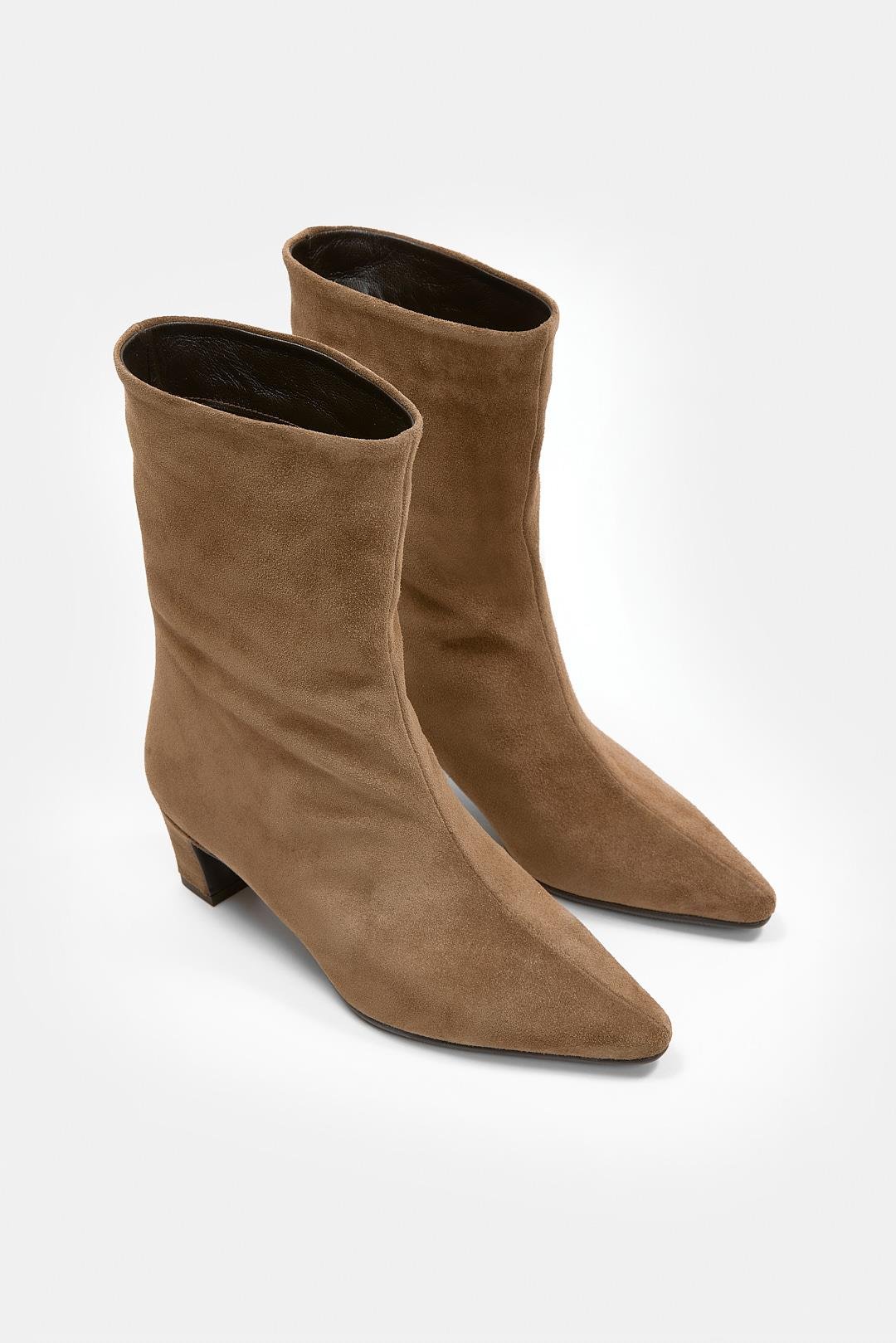 Dante Sigaro Süet Hakiki Deri Topuklu Bot