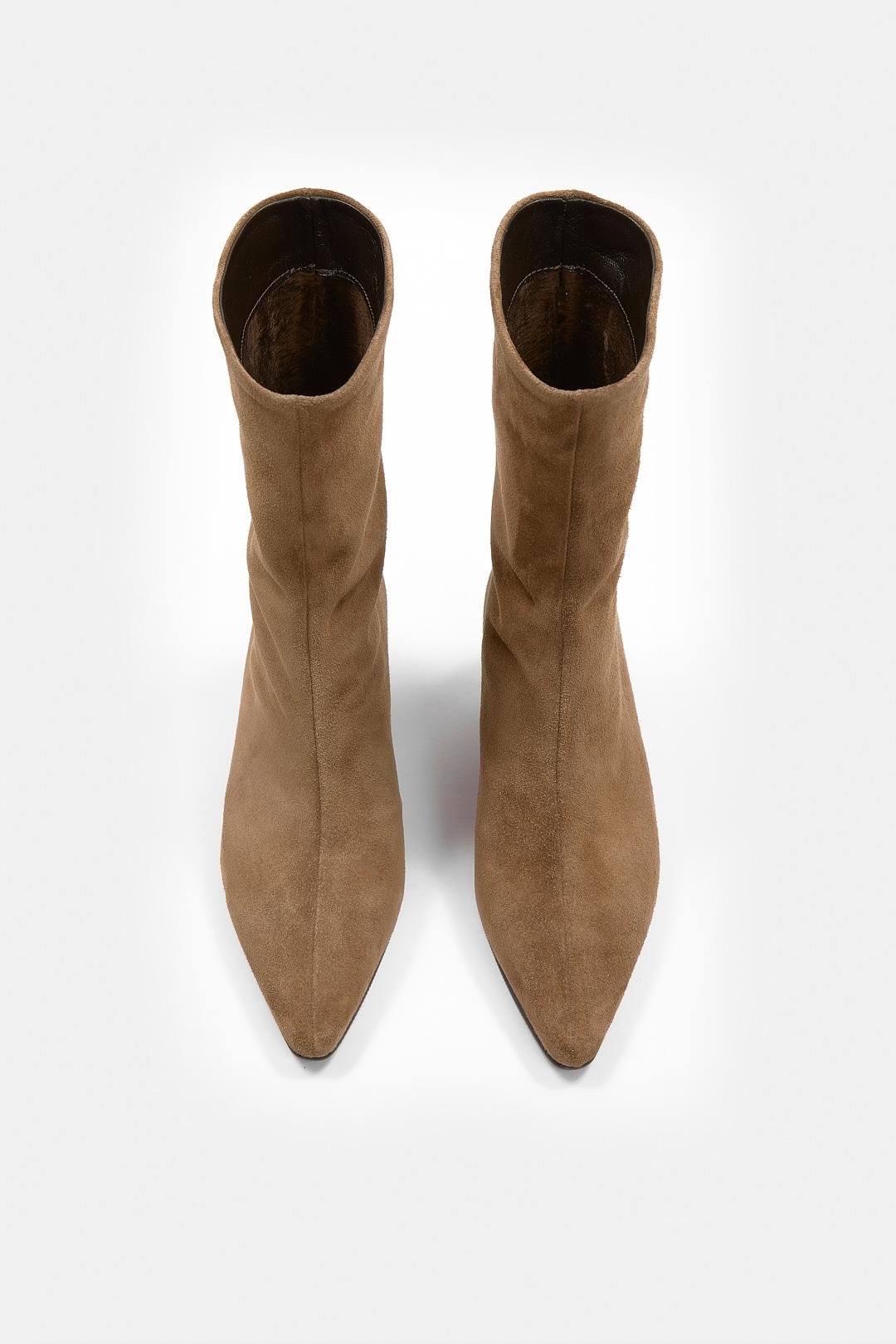 Dante Sigaro Süet Hakiki Deri Topuklu Bot