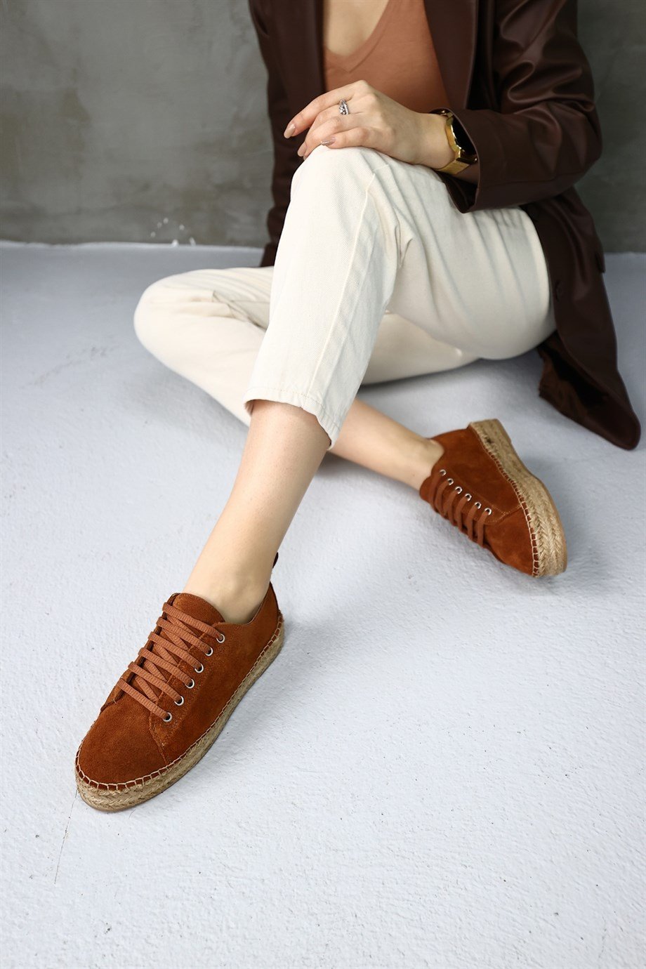 Daria Taba Suede Lace-up Women's Espadrilles