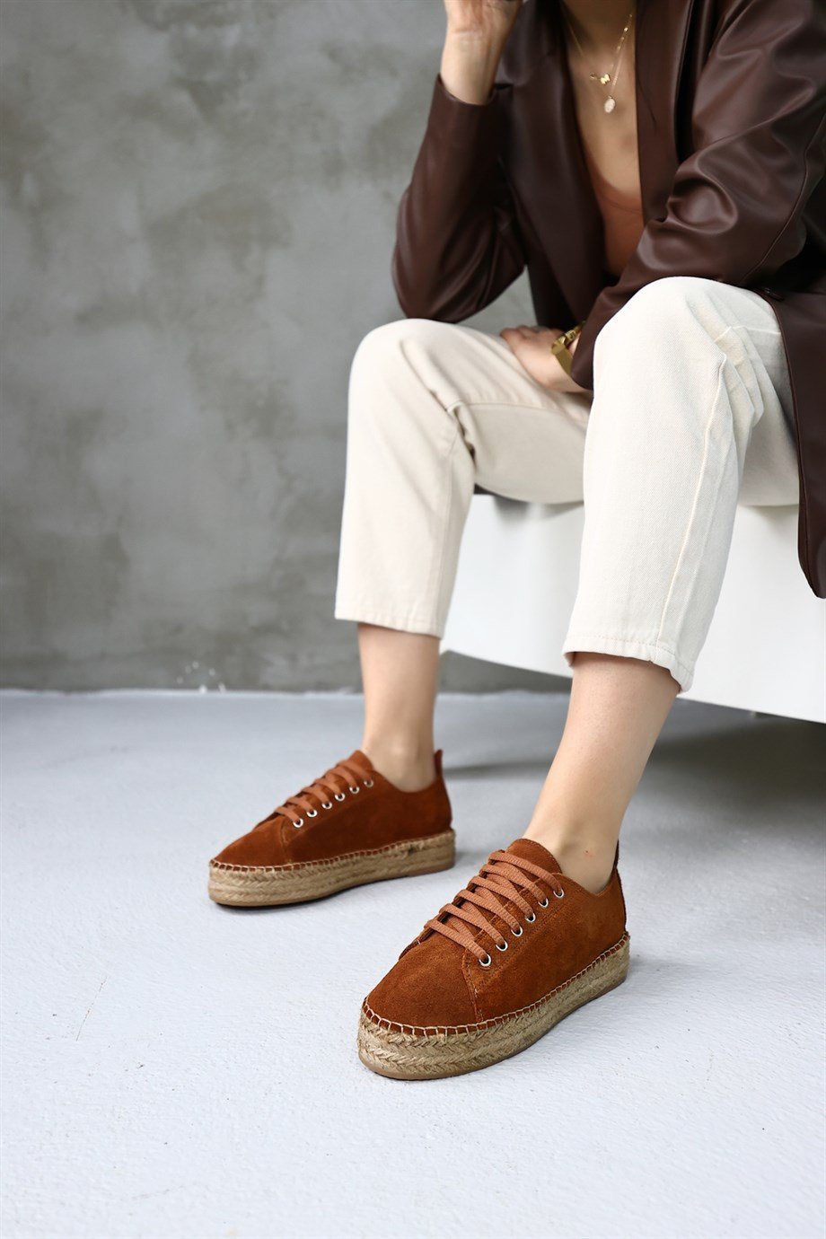 Daria Taba Suede Lace-up Women's Espadrilles