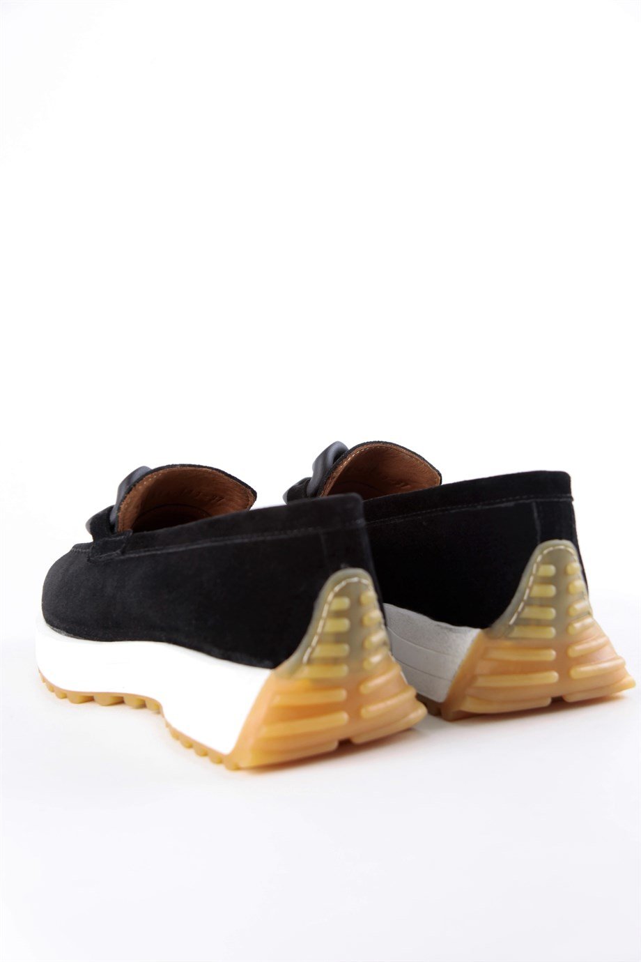 Darius Siyah Hakiki Süet Zincir Aksesuarlı Kadın Sneaker