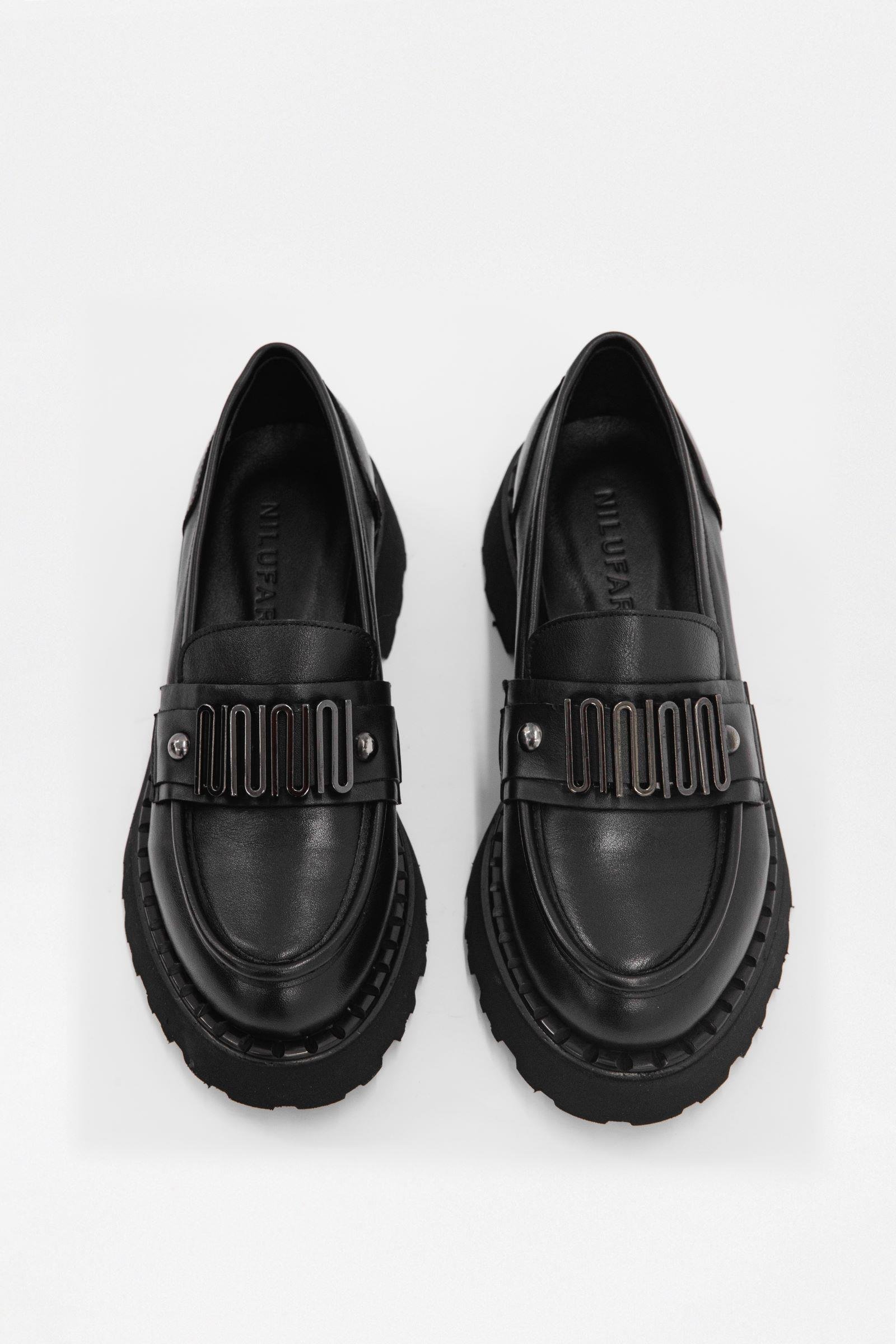 Dashiel Siyah Hakiki Deri Kadın Loafer