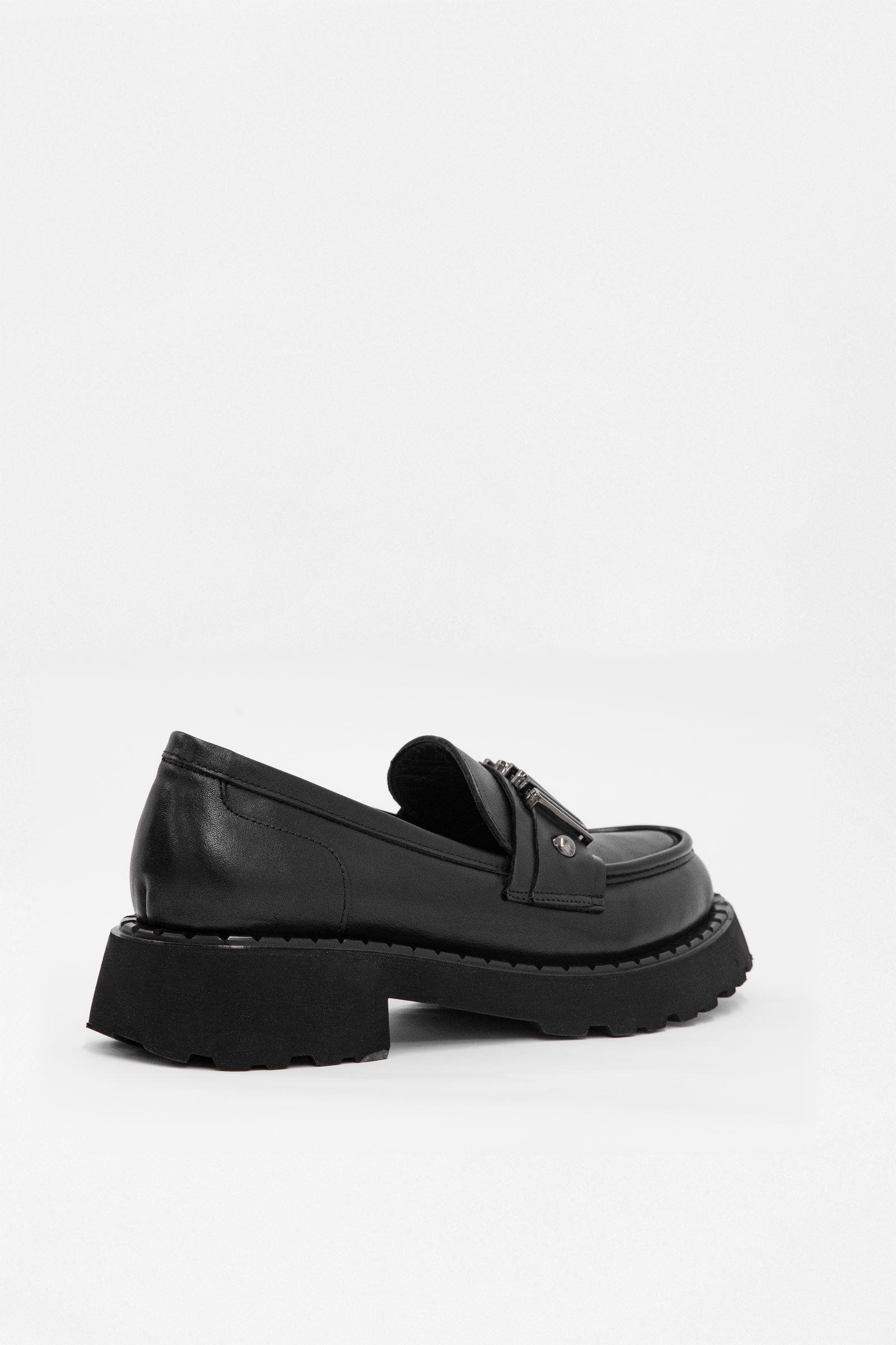 Dashiel Siyah Hakiki Deri Kadın Loafer