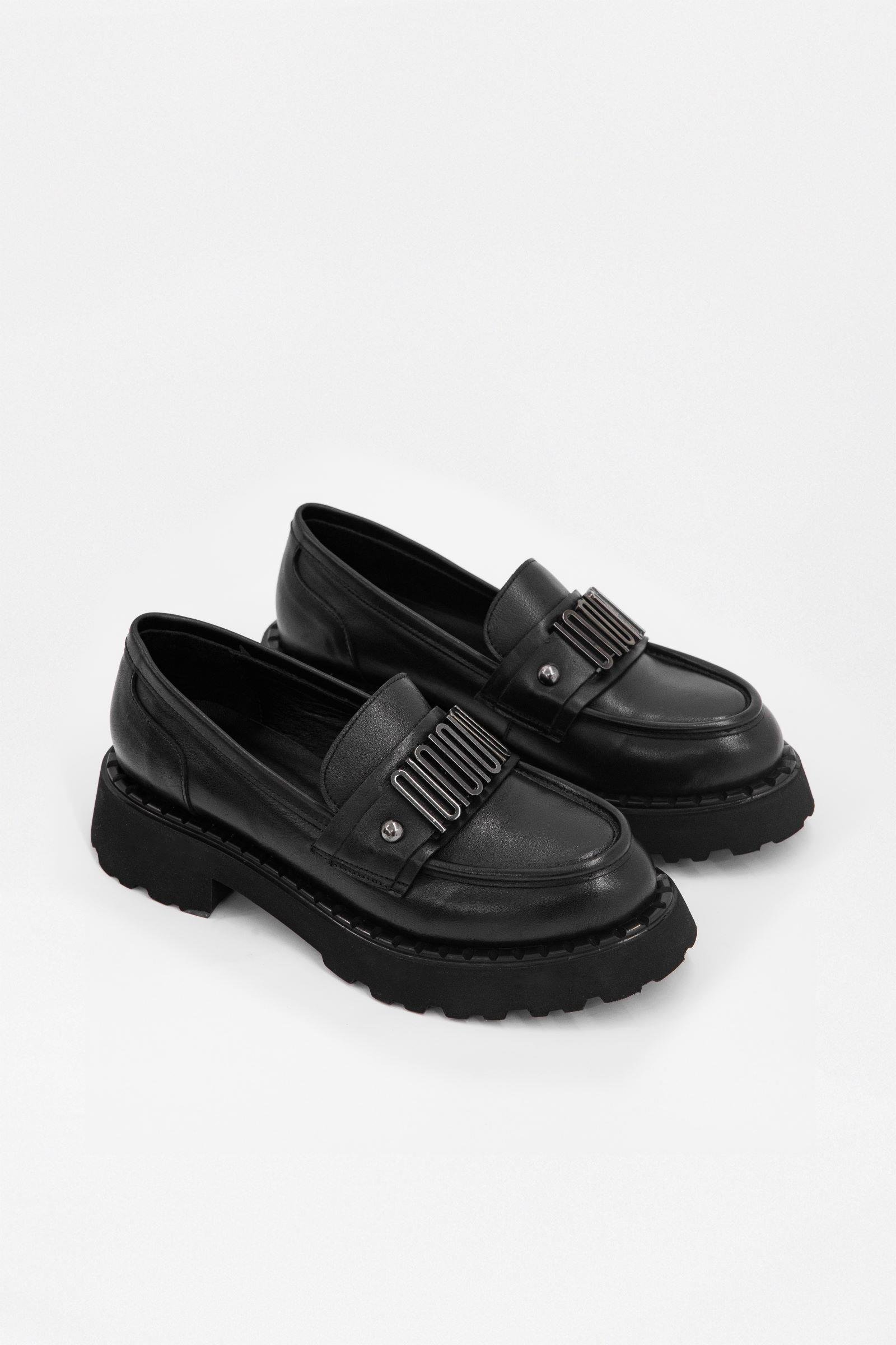 Dashiel Siyah Hakiki Deri Kadın Loafer