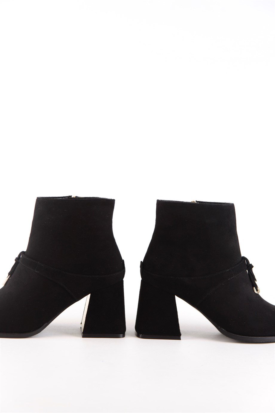 Debora Siyah Süet Kadın Topuklu Bot