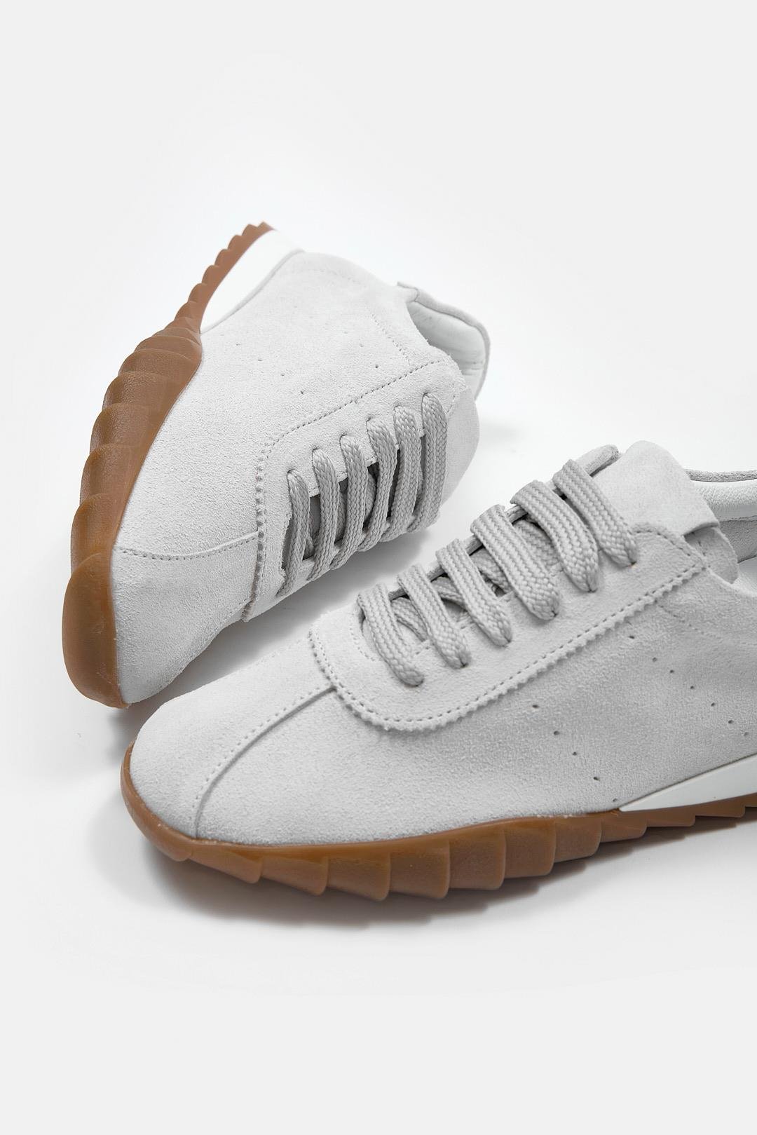 Diez Beyaz Süet Hakiki Deri Kadın Sneaker