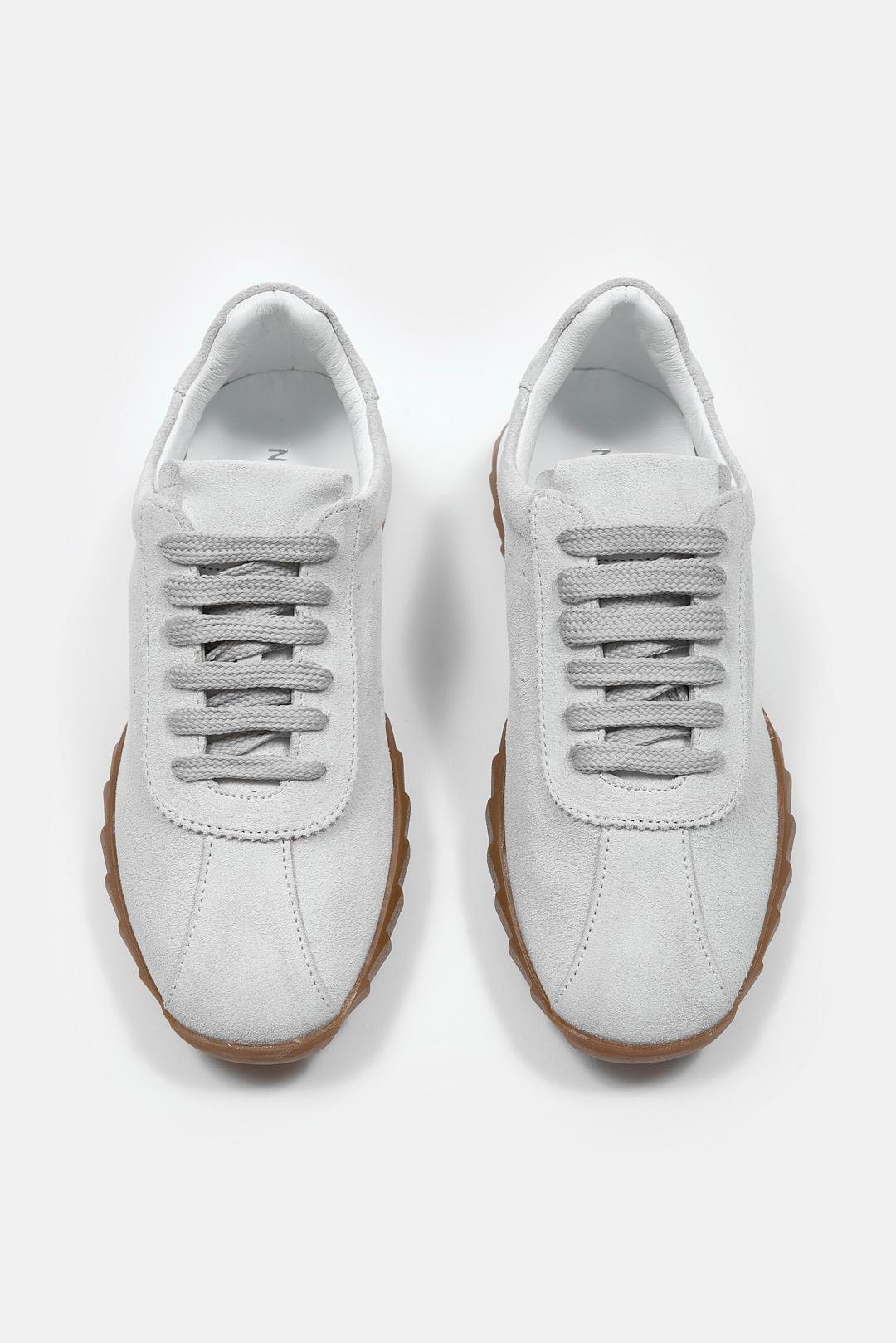 Diez Beyaz Süet Hakiki Deri Kadın Sneaker